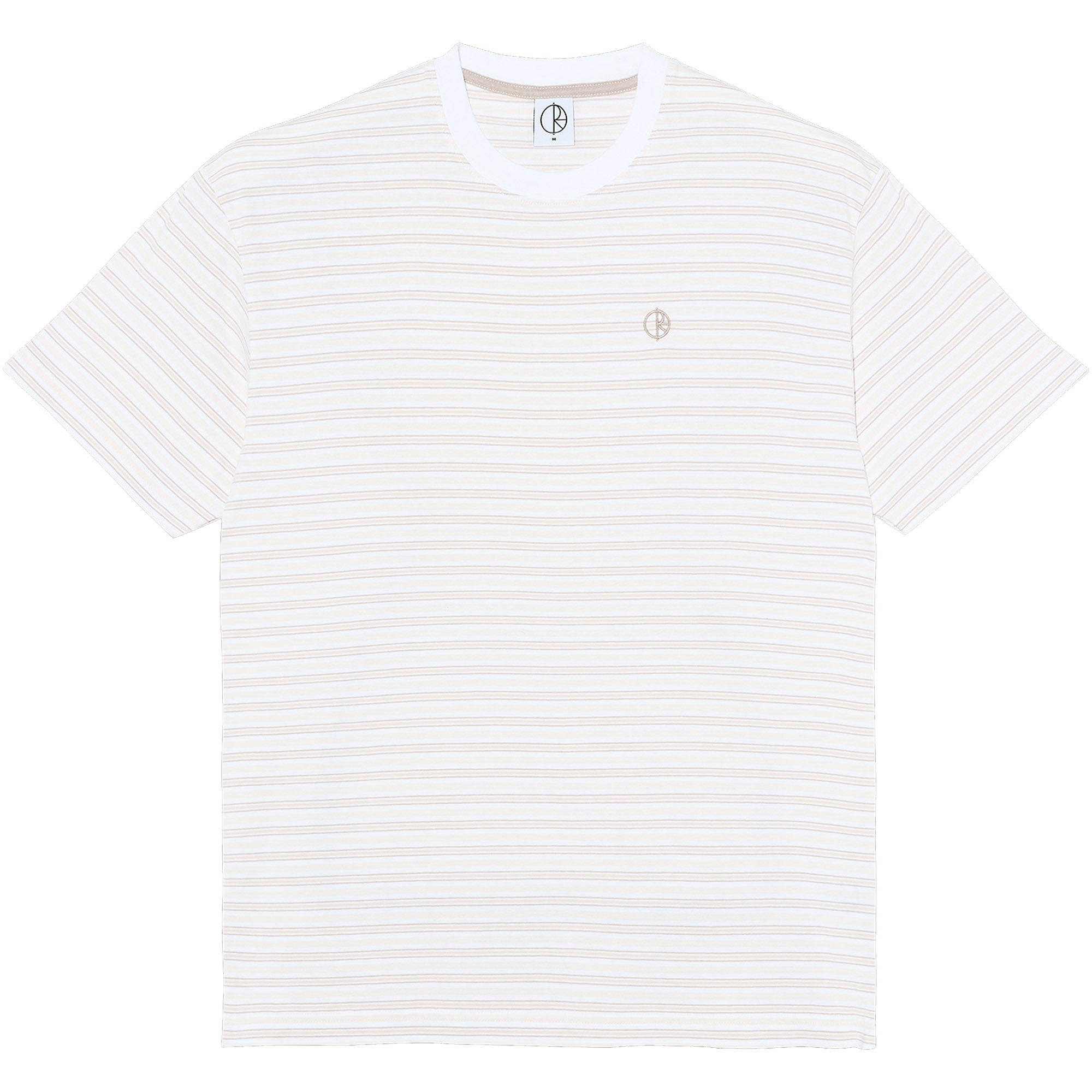 Polar Skate Co Stripe Tee White/Taupe