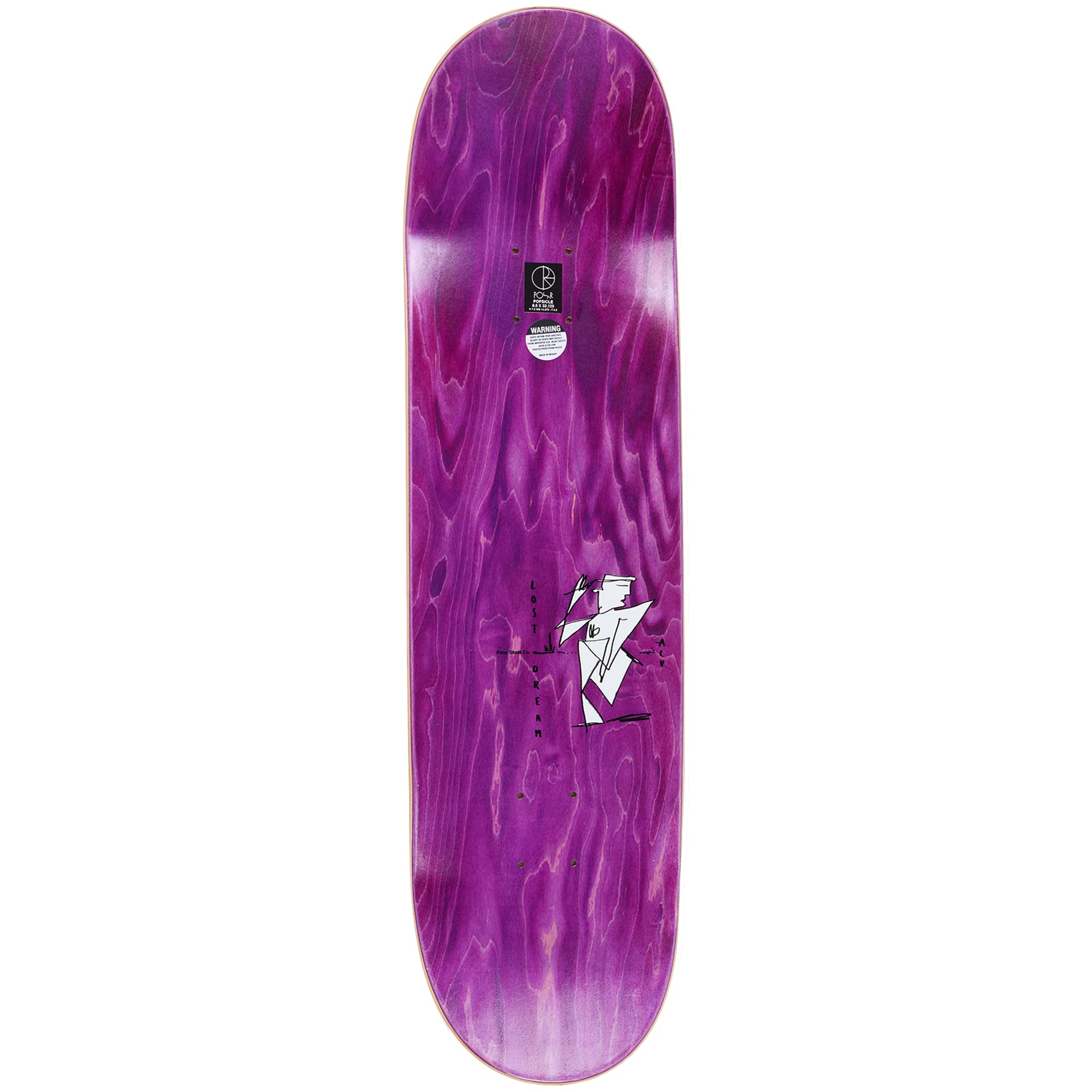 Polar Skate Co Alv Still Pushing Skateboard Deck 8.375"