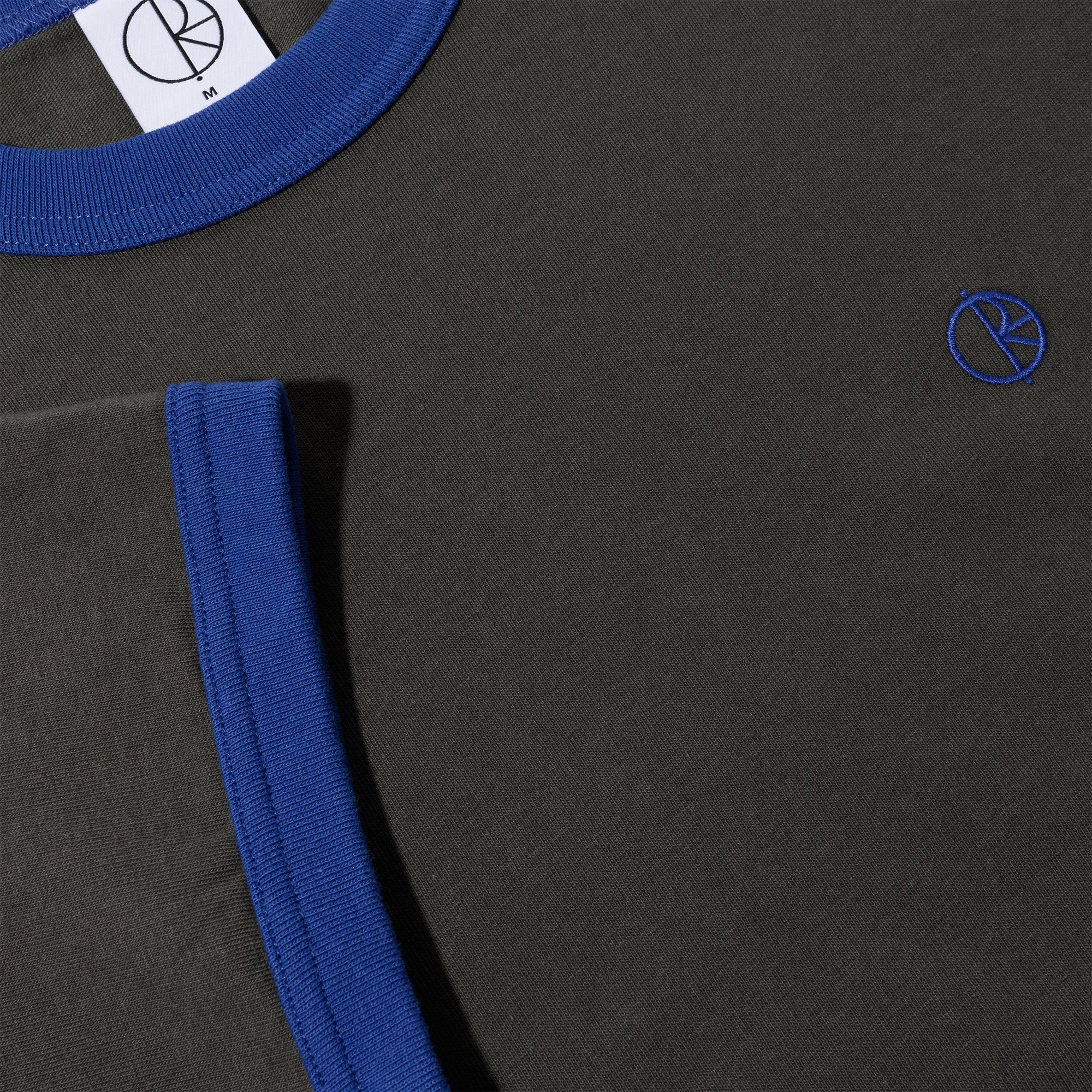Polar Skate Co Ringer Tee Dirty Black/Egyptian Blue