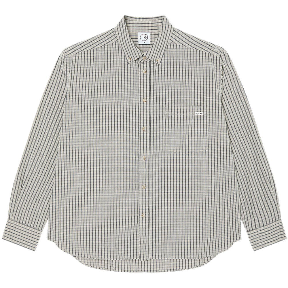 Polar Skate Co Ben LS Shirt Ivory Check