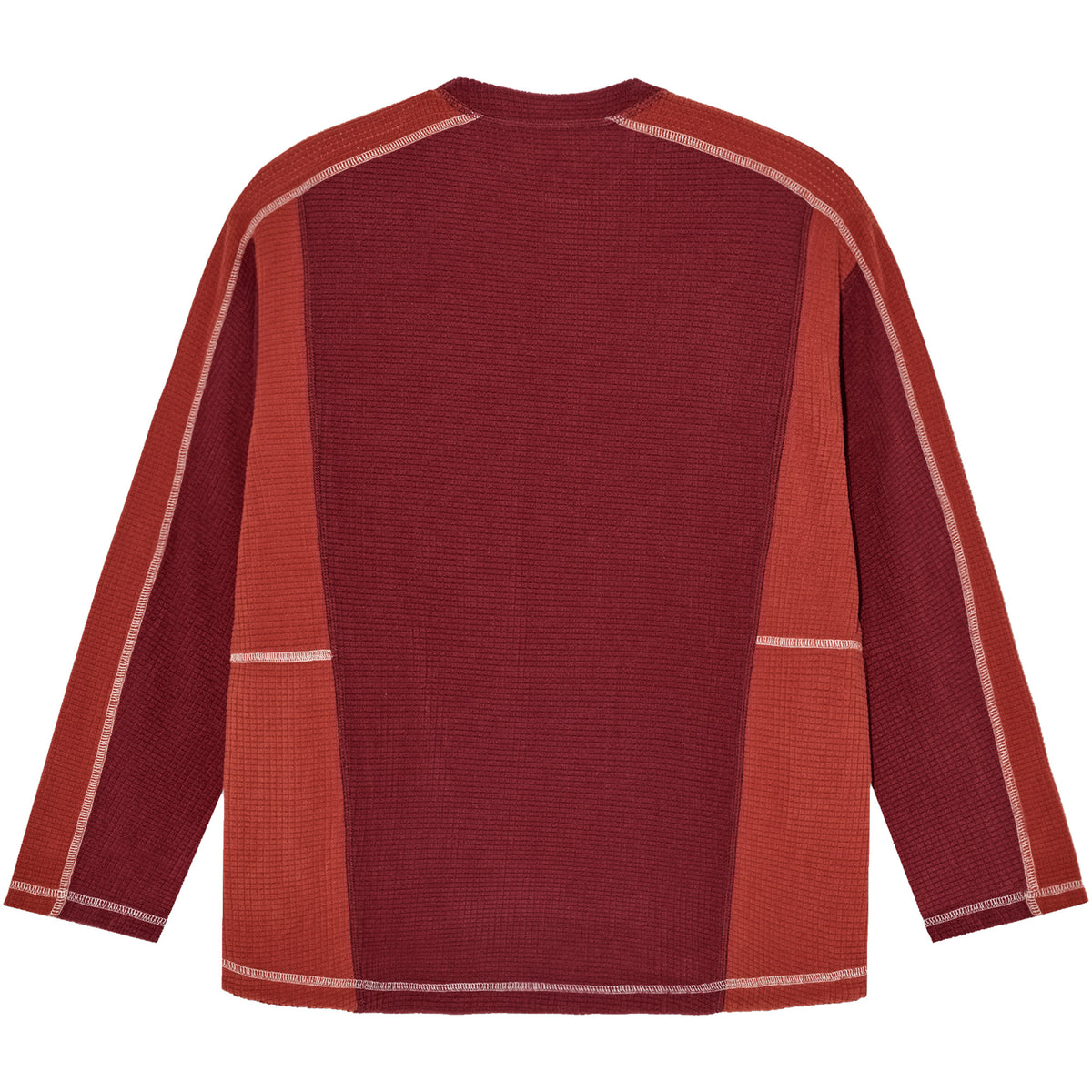Polar Skate Co Grid Fleece Sweater Red/Orange