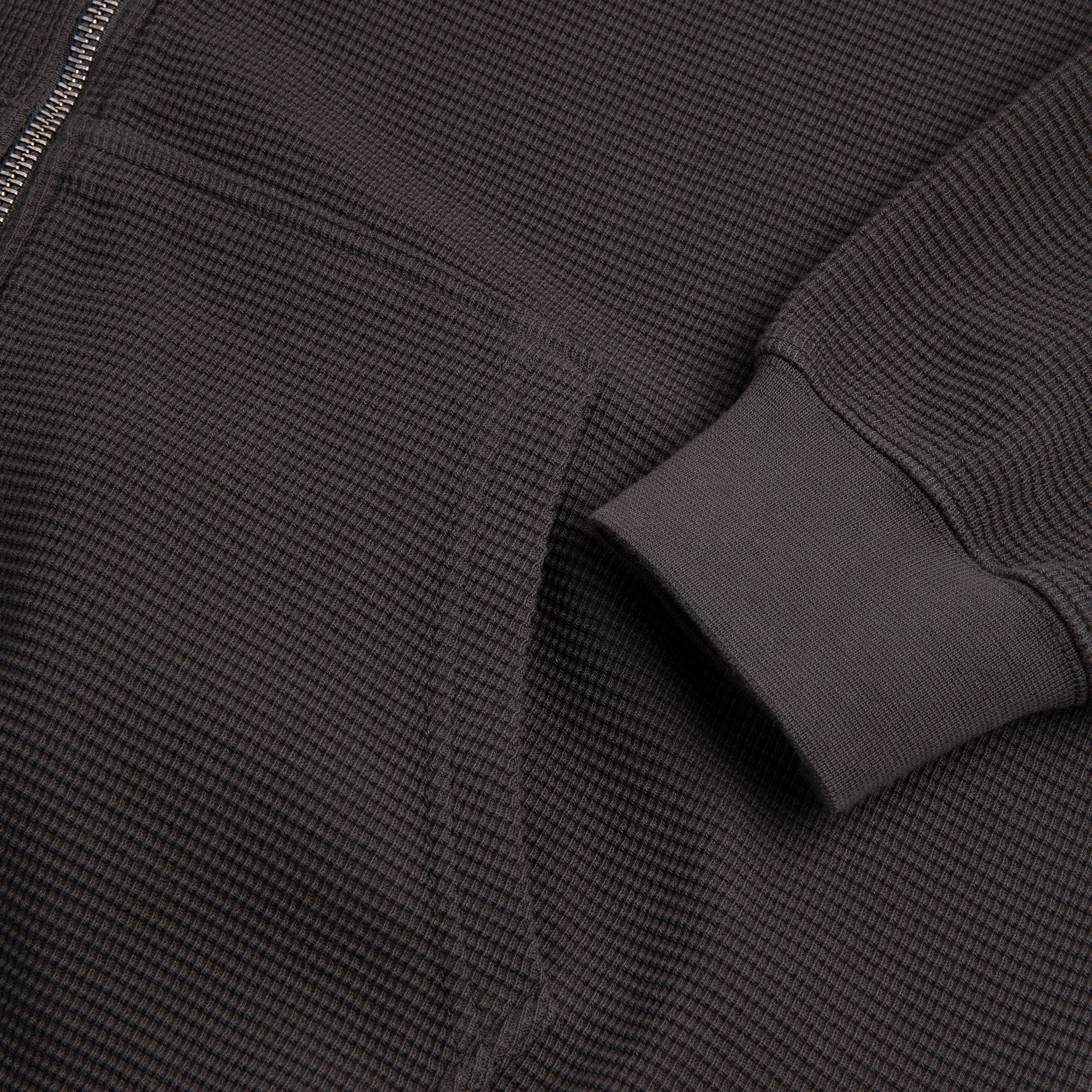 Polar Skate Co Waffle Zip Hoodie Dirty Black