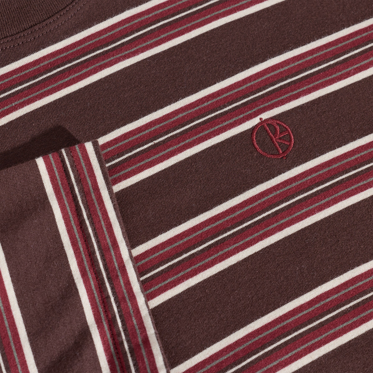 Polar Skate Co Stripe Tee Brown/Red