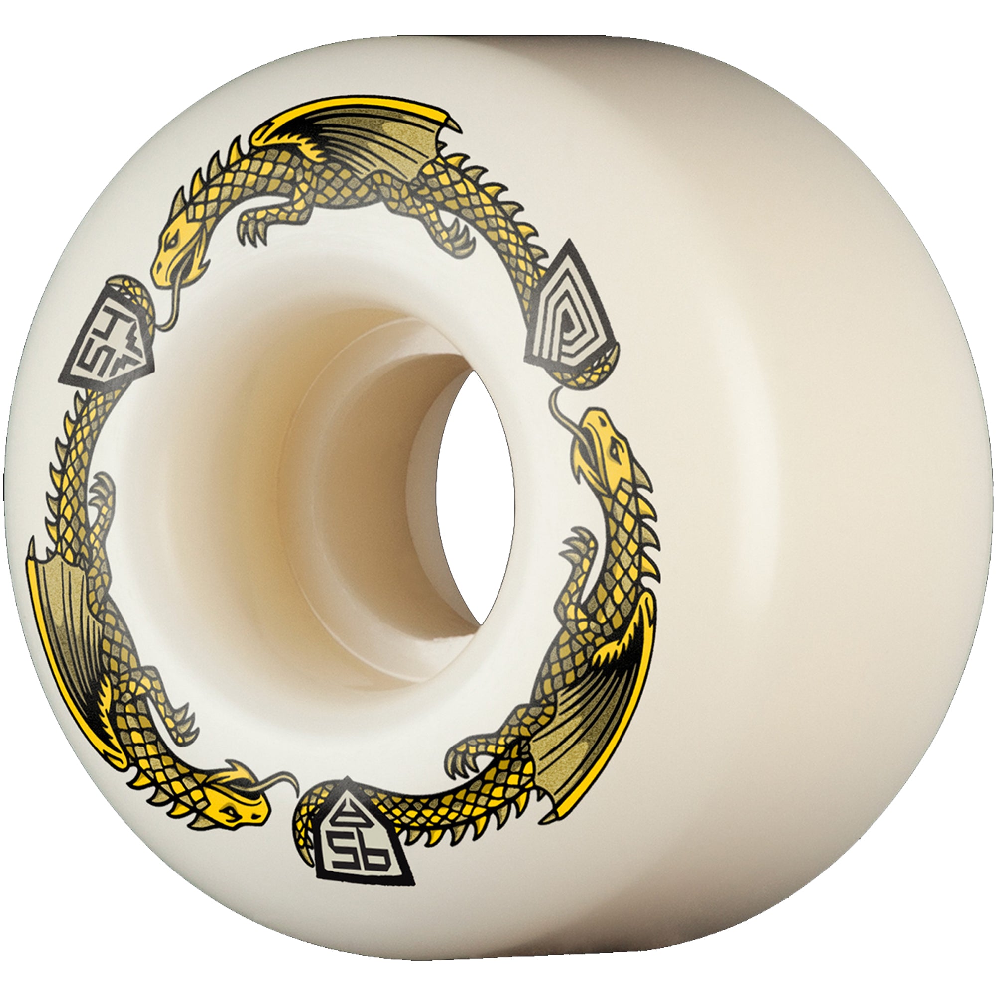 Powell Peralta Dragon Formula 95A V4 Yellow Skateboard Wheels 54mm x 34mm