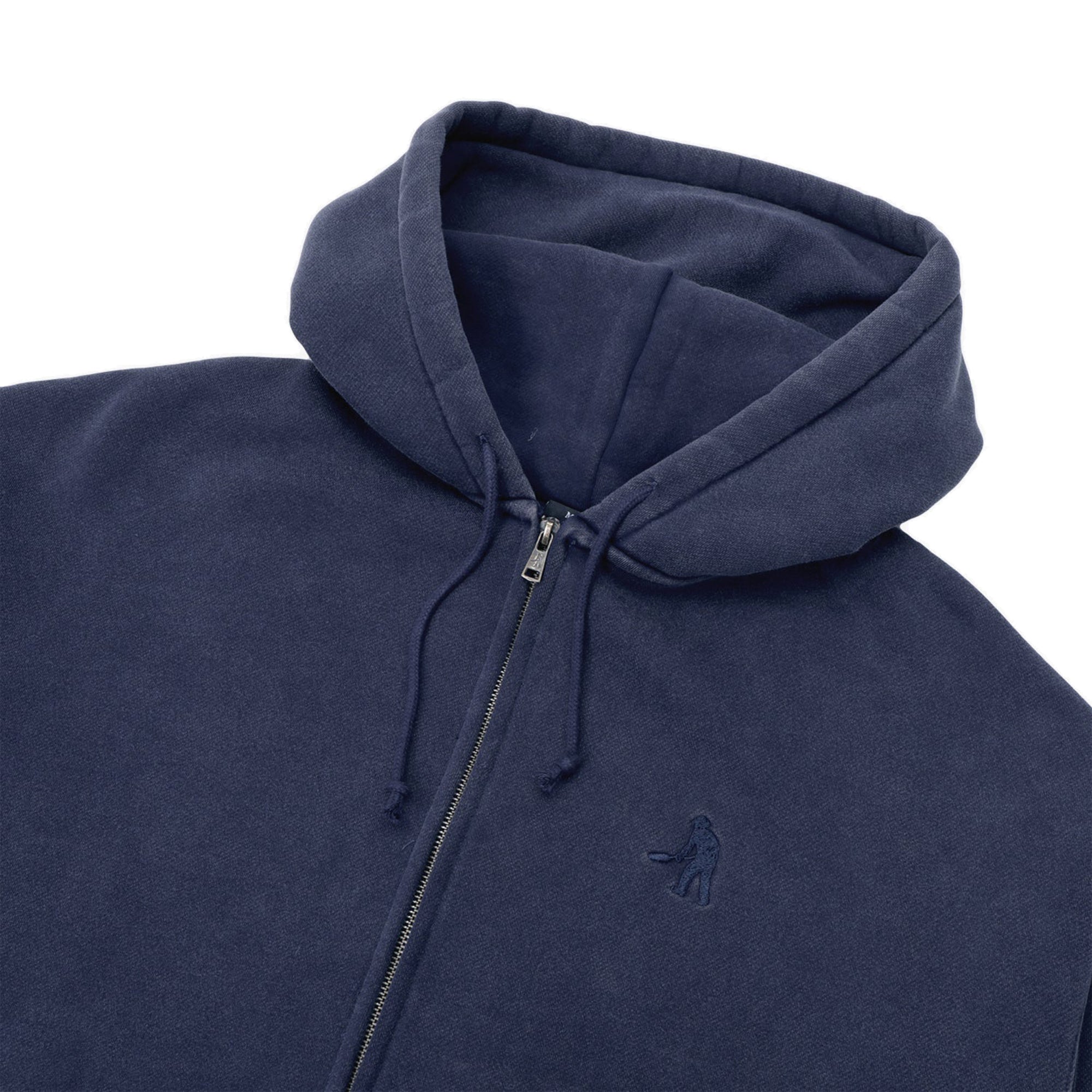 Pass~Port Solid Workers Zip Hood Washed Navy