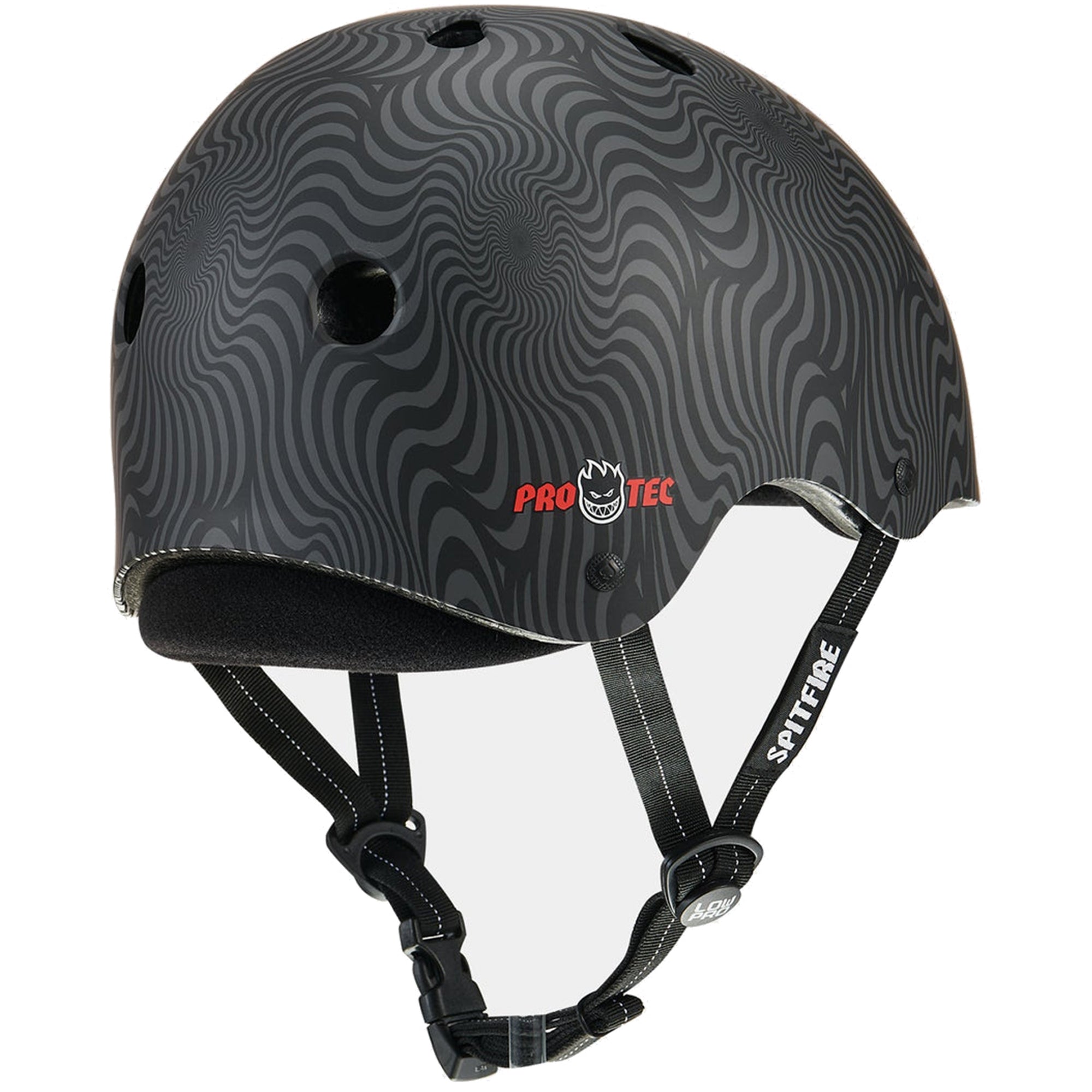 Pro-Tec x Spitfire Low Pro Swirl Helmet Black