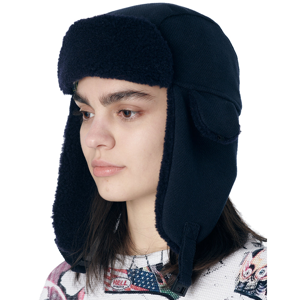 Rassvet Wool Trapper Hat Woven Blue