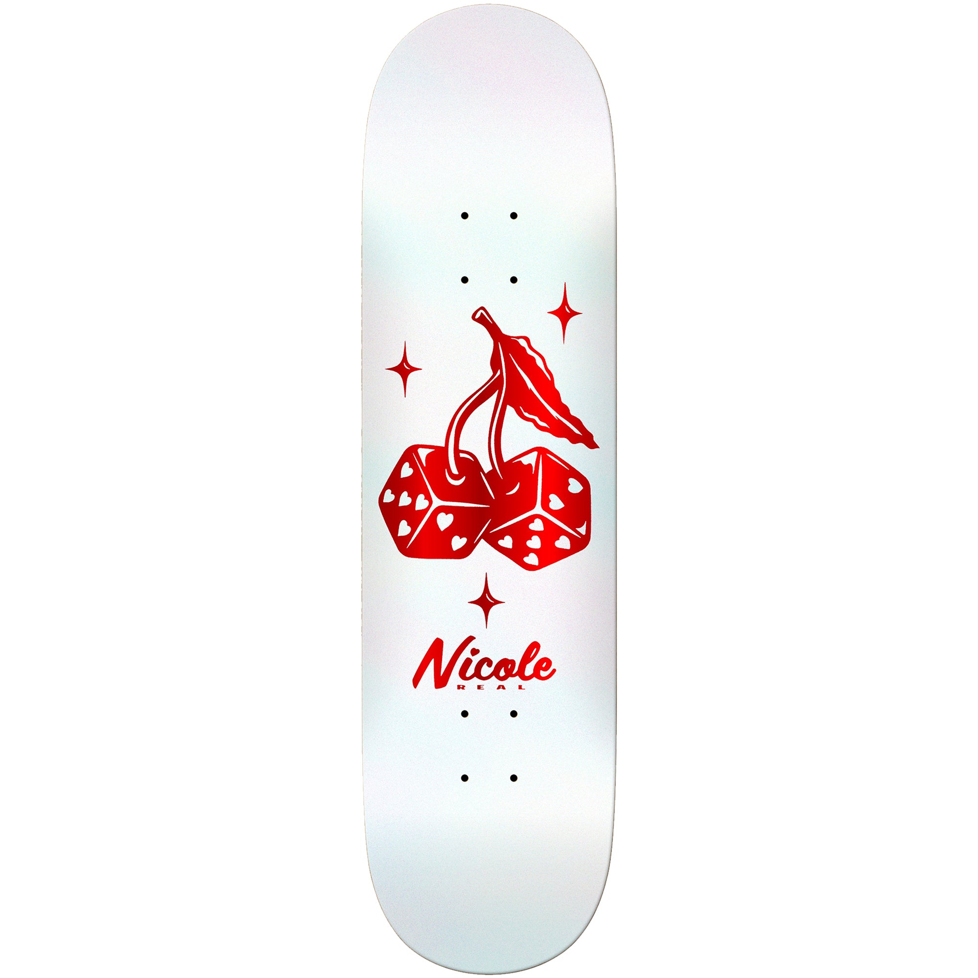 Real Nicole Hause High Roller Twin Nose Skateboard Deck 8.35"