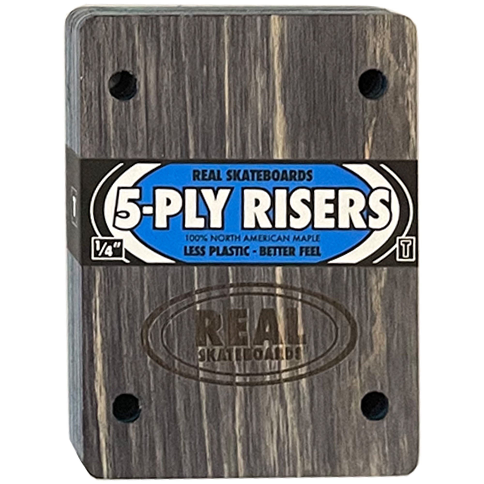 Real Thunder Skateboard Riser Pads 5-Ply ¼" Black/Blue