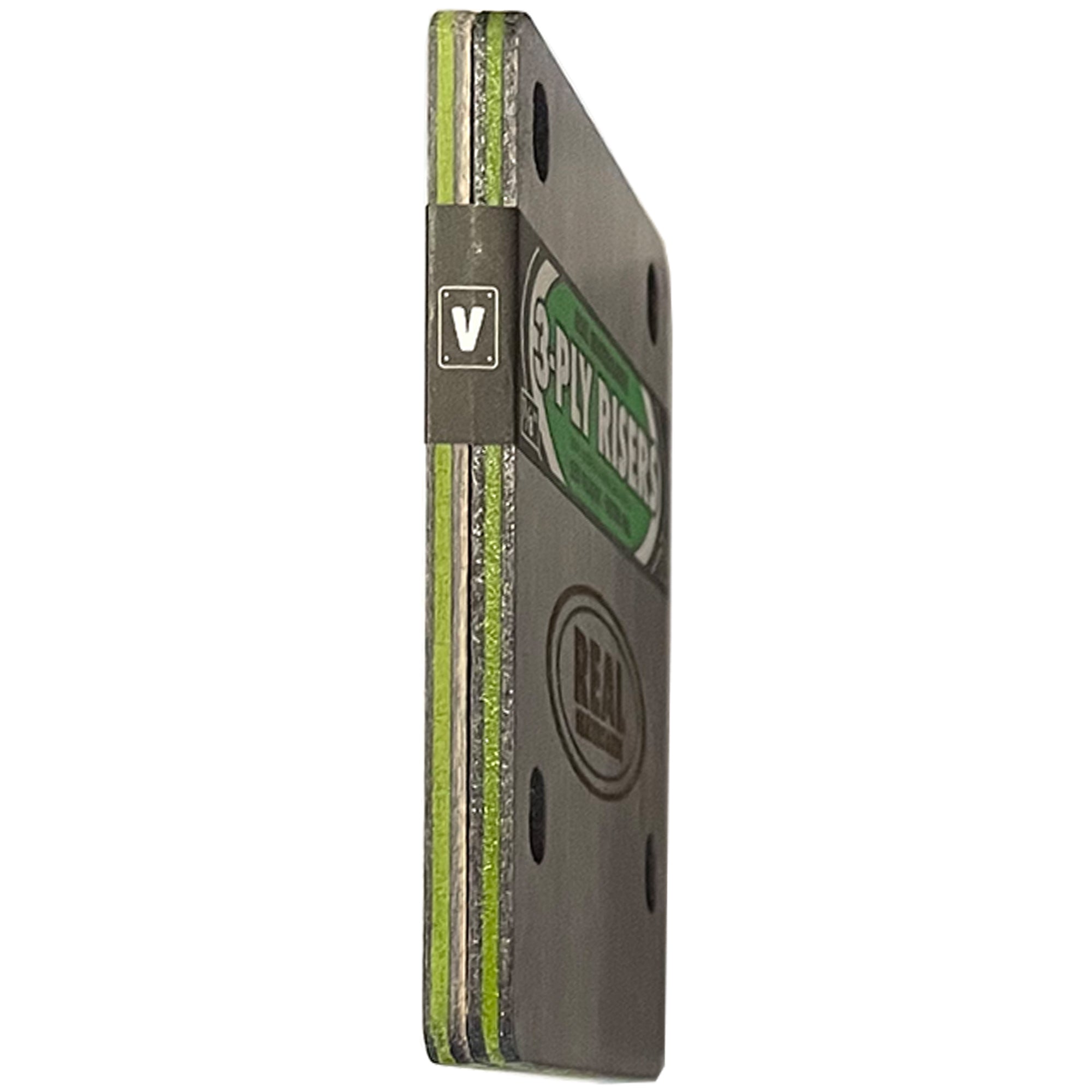 Real Venture Skateboard Riser Pads 3-Ply ⅛" Black/Green