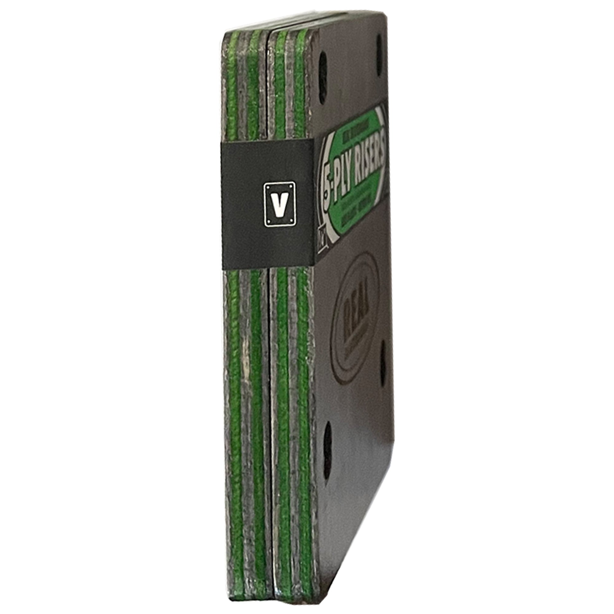 Real Venture Skateboard Riser Pads 5-Ply ¼" Black/Green