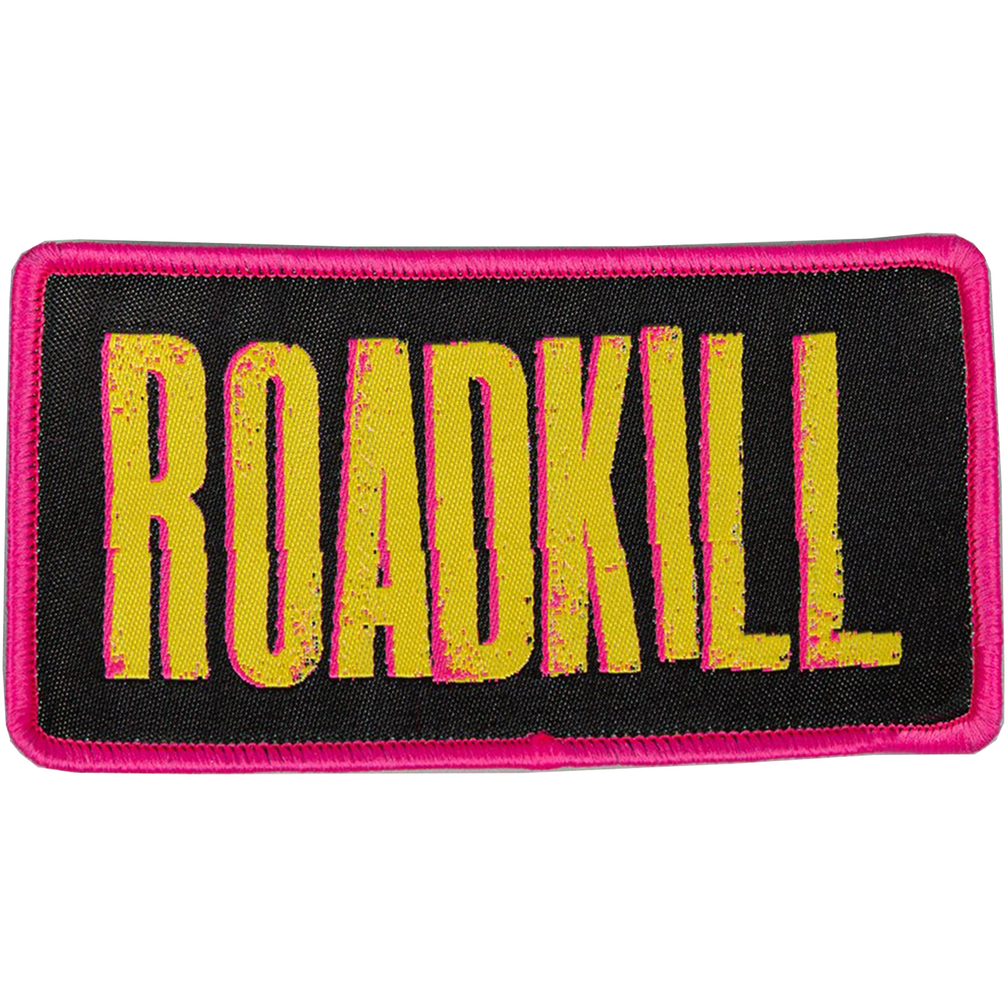 Roadkill Embroidered Patch Yellow/Pink