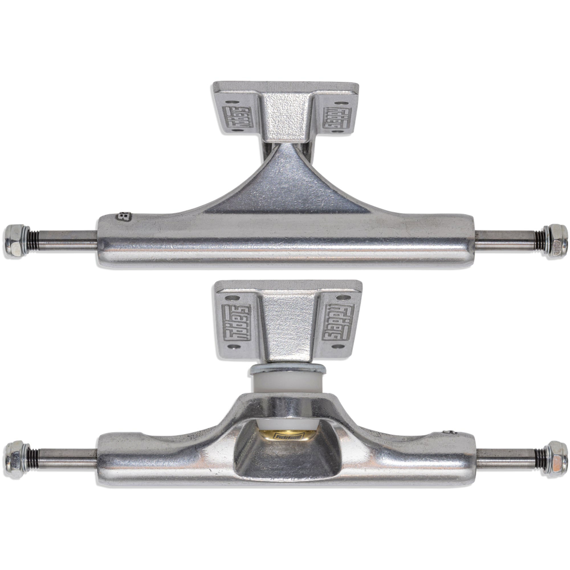 Slappy ST1 Inverted Hollow Lights/Ultra Low Kingpin Skateboard Trucks Polished/Gold 8"