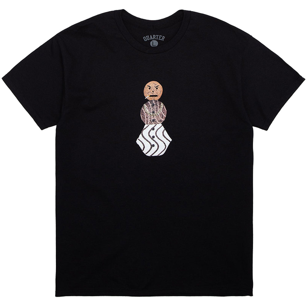 Quartersnacks Front Snackman Tee Black