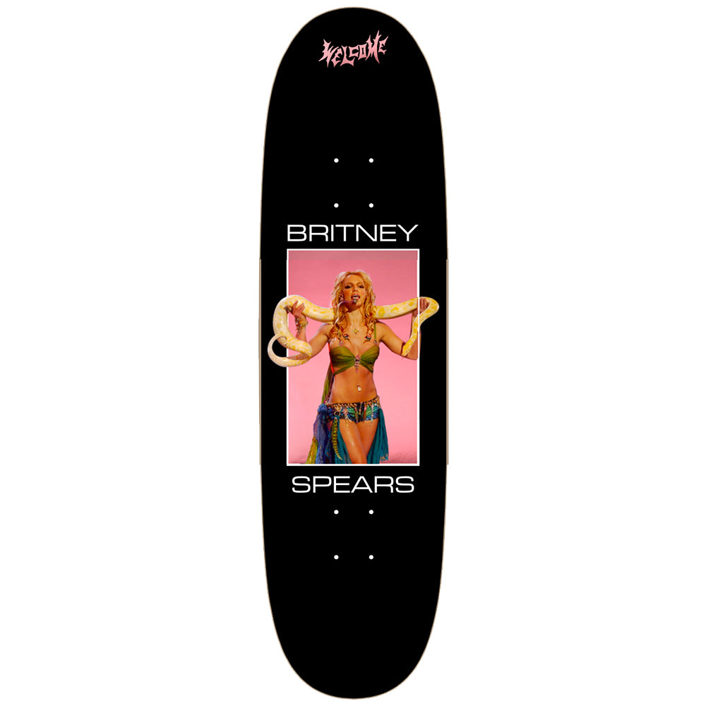 Welcome x Britney Spears Snake on Son of Boline Skateboard Deck 8.8" (Black/Pink Foil)