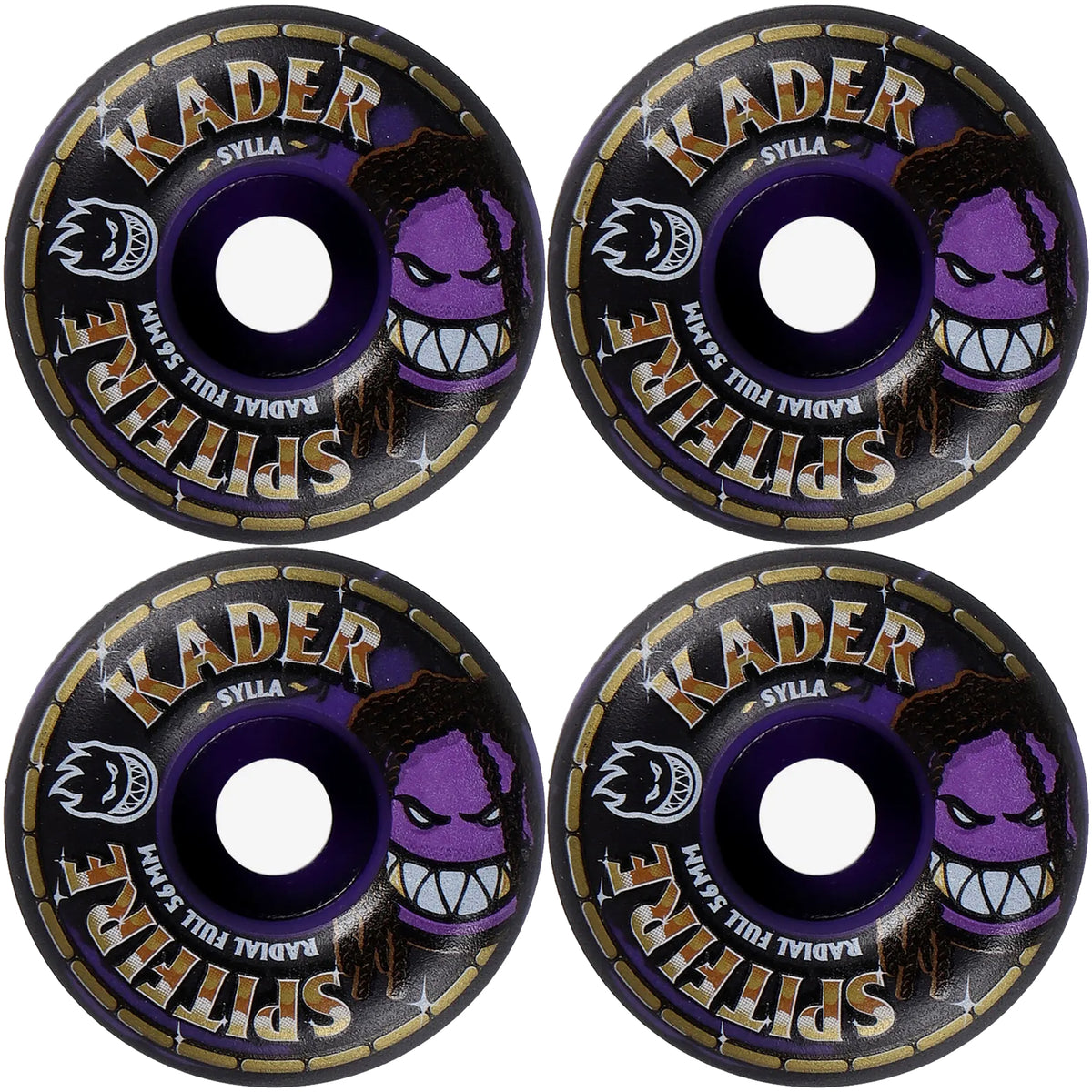 Spitfire Formula Four Kader Sylla Rolly Radial Full Swirl 99du Skateboard Wheels 56mm
