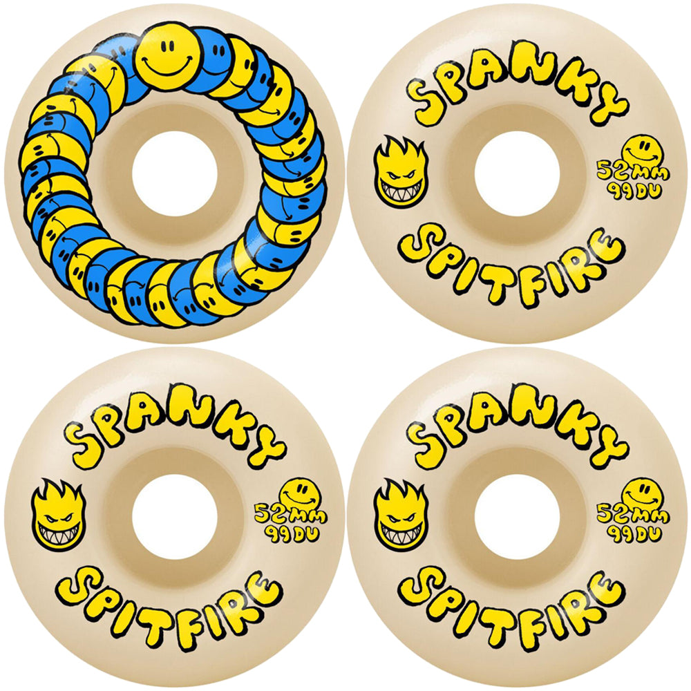 Spitfire Kevin Spanky Long Formula Four Classic 99du Spanky Happy Skateboard Wheels 52mm