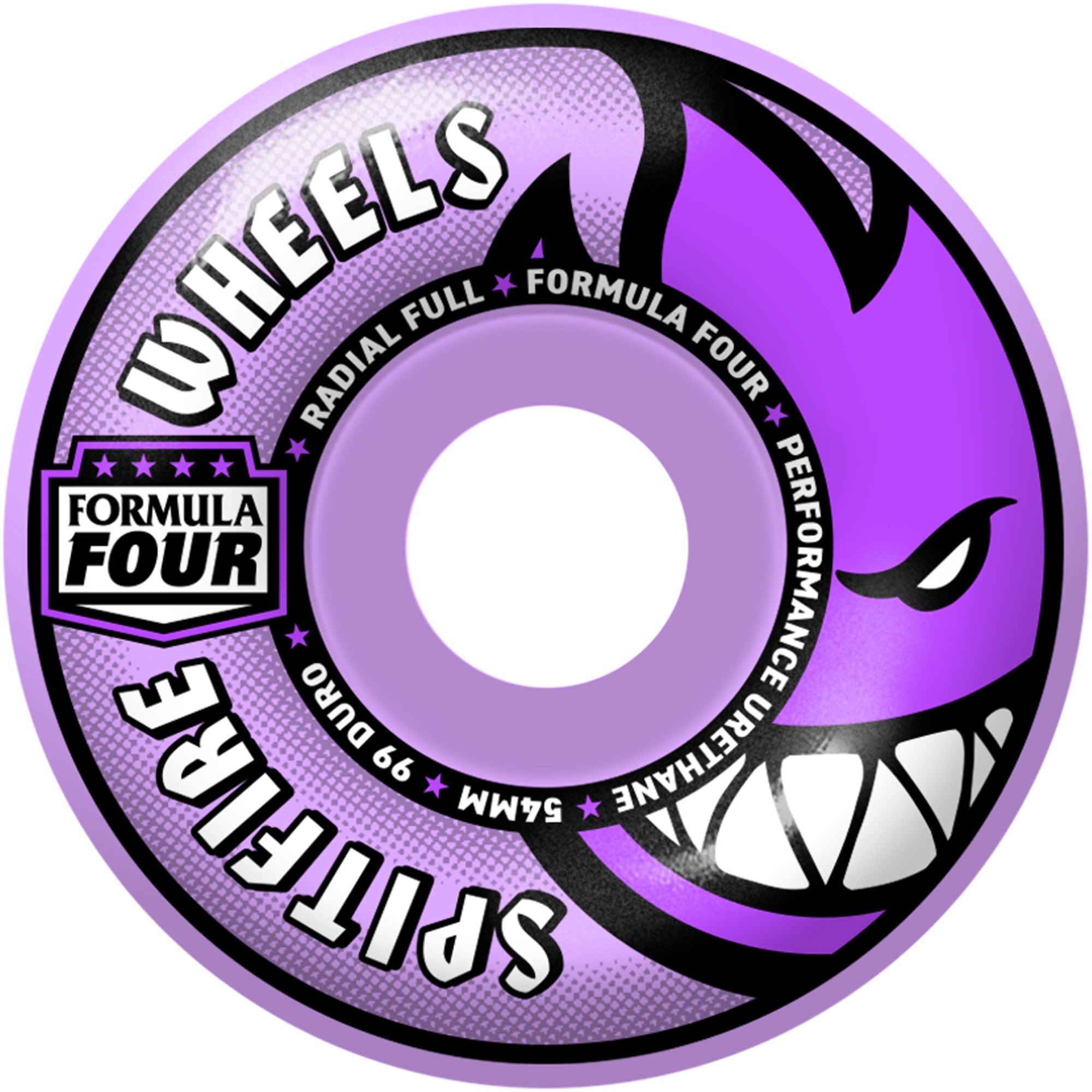 Spitfire Formula Four Radial Full Team Colours 99du Light Purple Skateboard Wheels 54mm