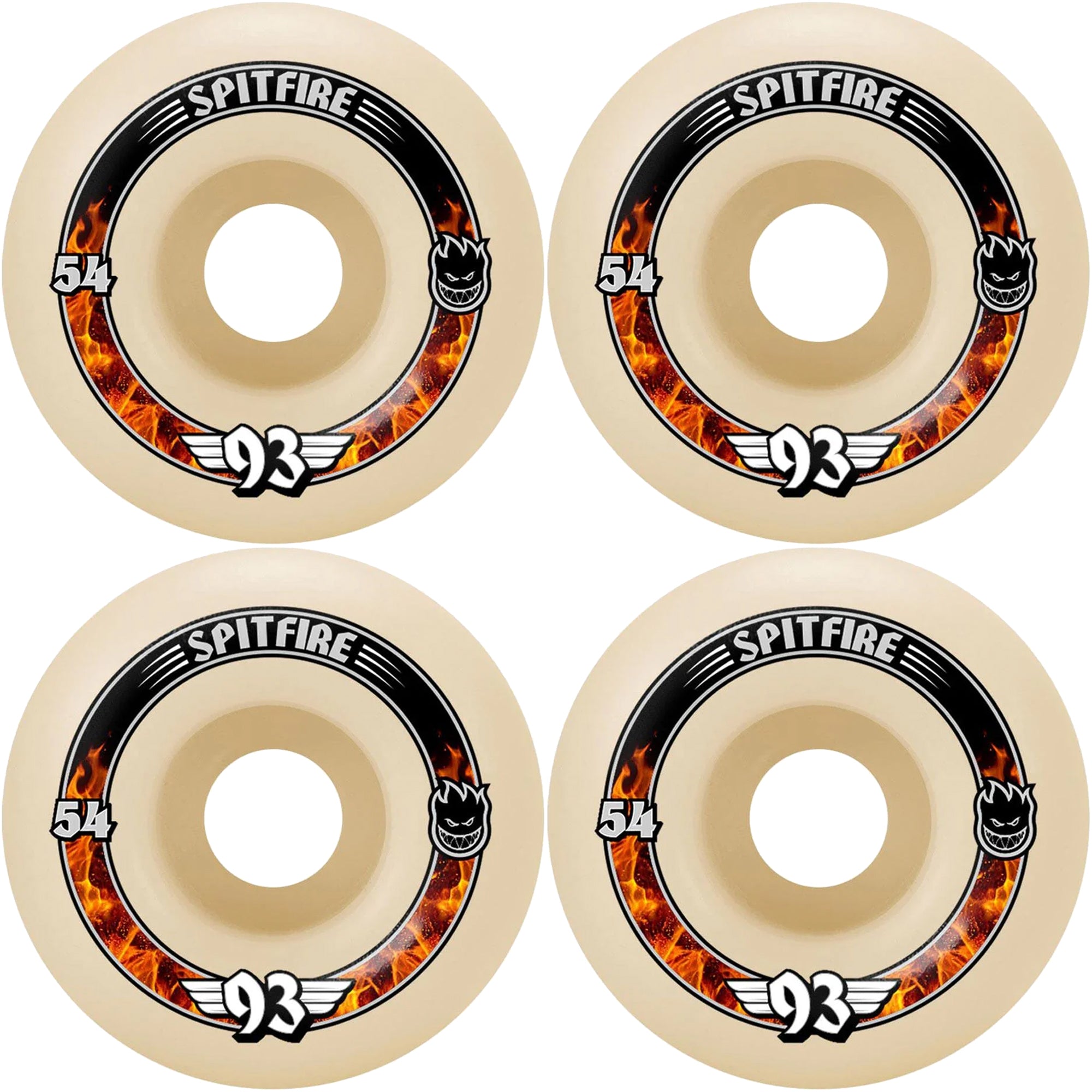 Spitfire Formula Four 93 Radials Skateboard Wheels 54mm