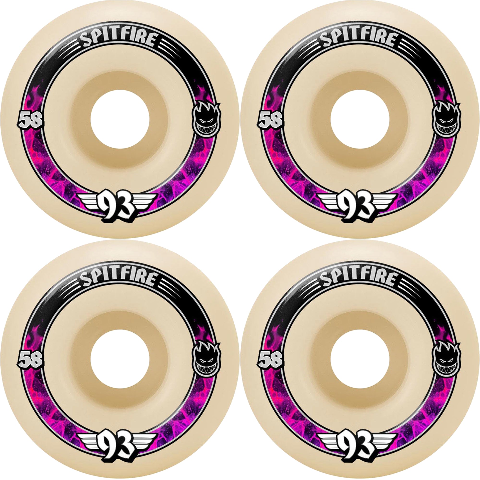 Spitfire Formula Four 93 Radials Skateboard Wheels 58mm