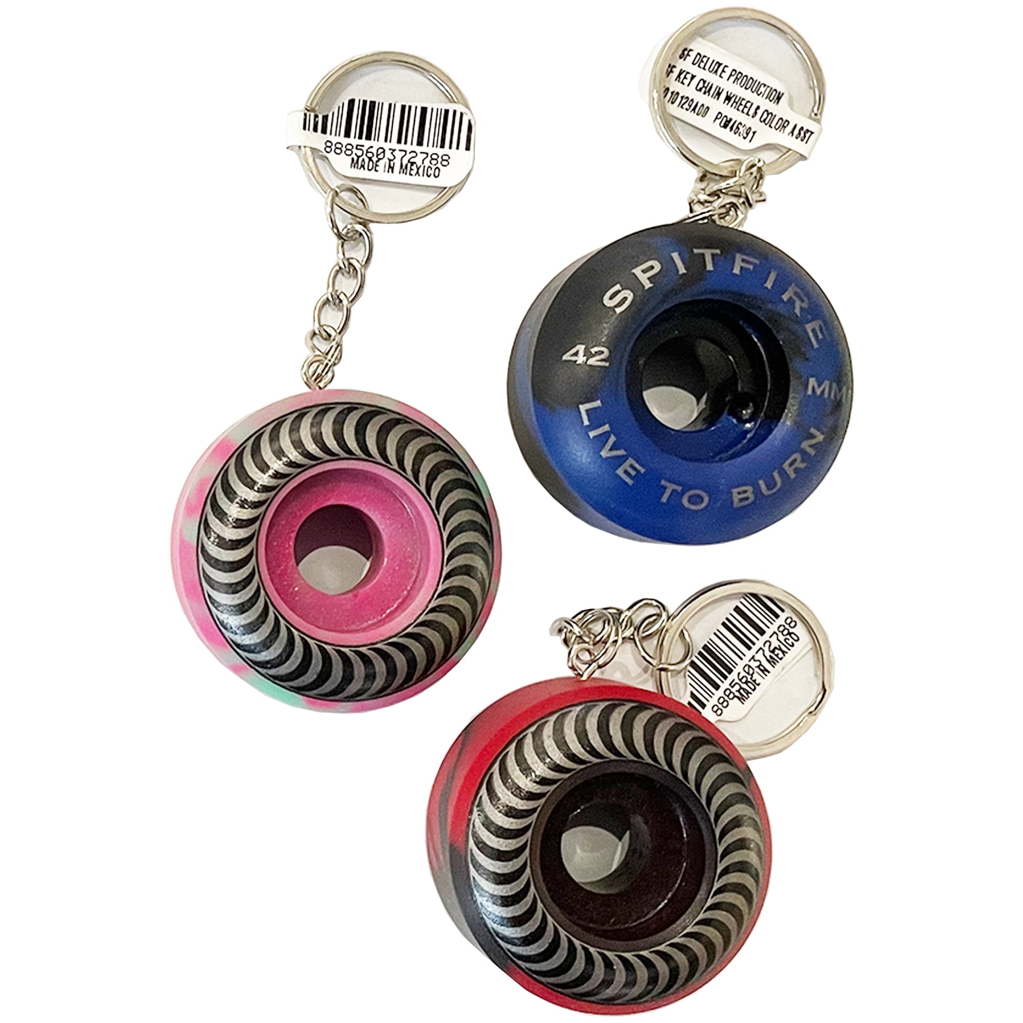Spitfire Keychain Colour Wheels Assorted Graphics