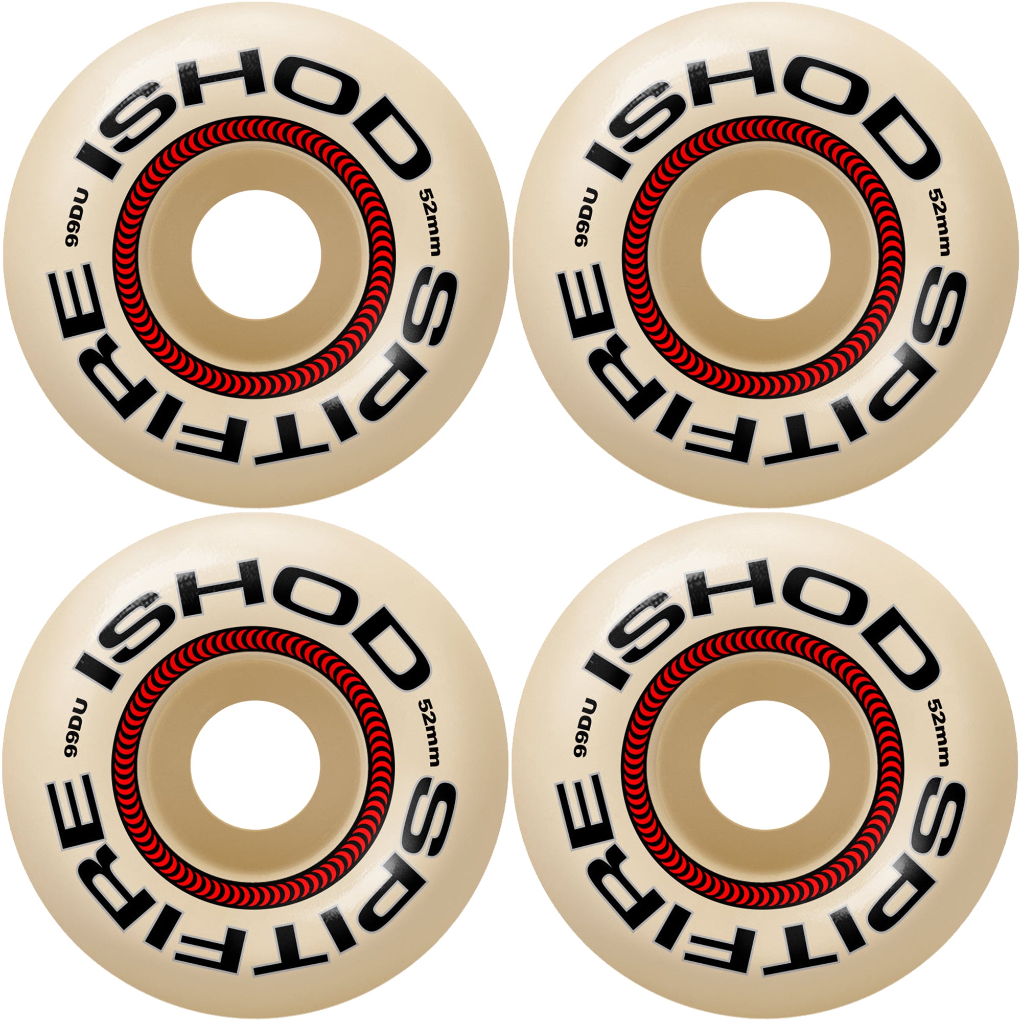 Spitfire Formula Four Ishod Wair Lock In Classic 99DU wheels 52mm
