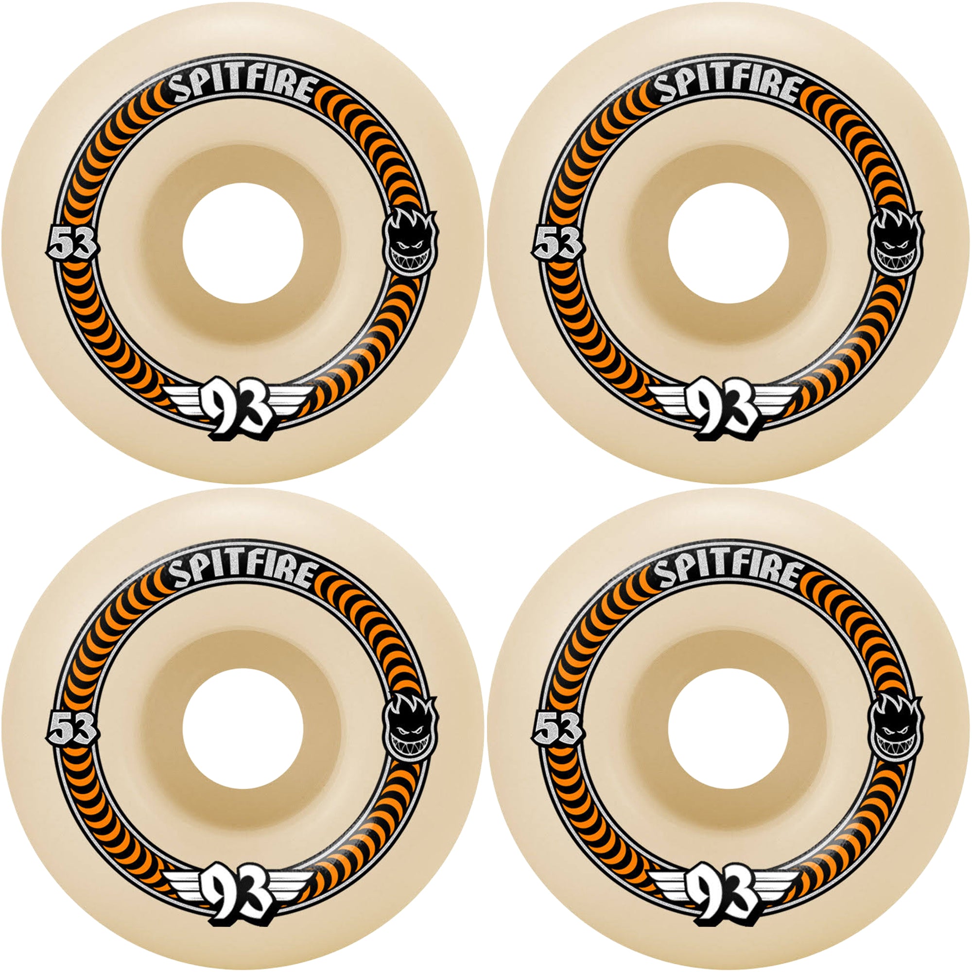Spitfire Formula Four 93 Classics 93du Skateboard Wheels 53mm