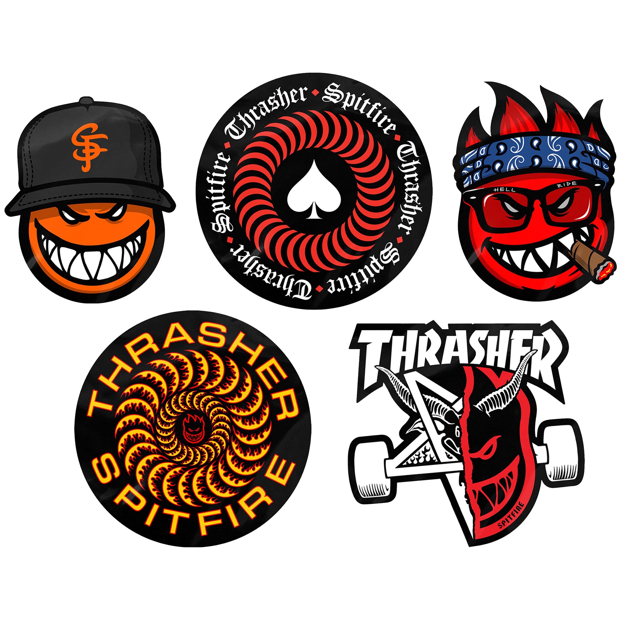 Spitfire x Thrasher Sticker Pack
