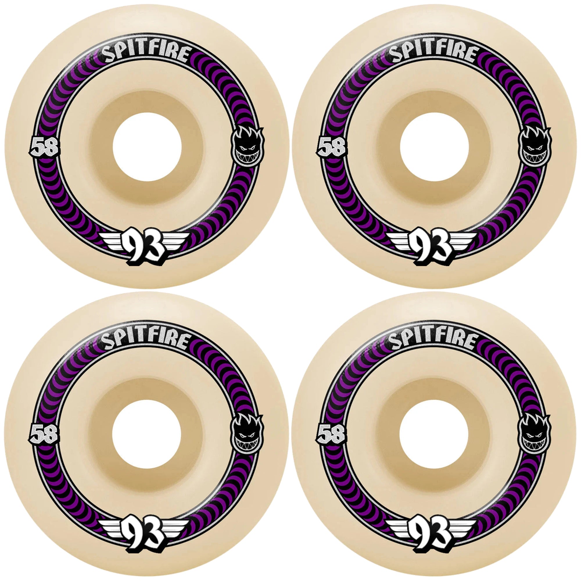 Spitfire Classic Formula Four 93du Skateboard Wheels 58mm