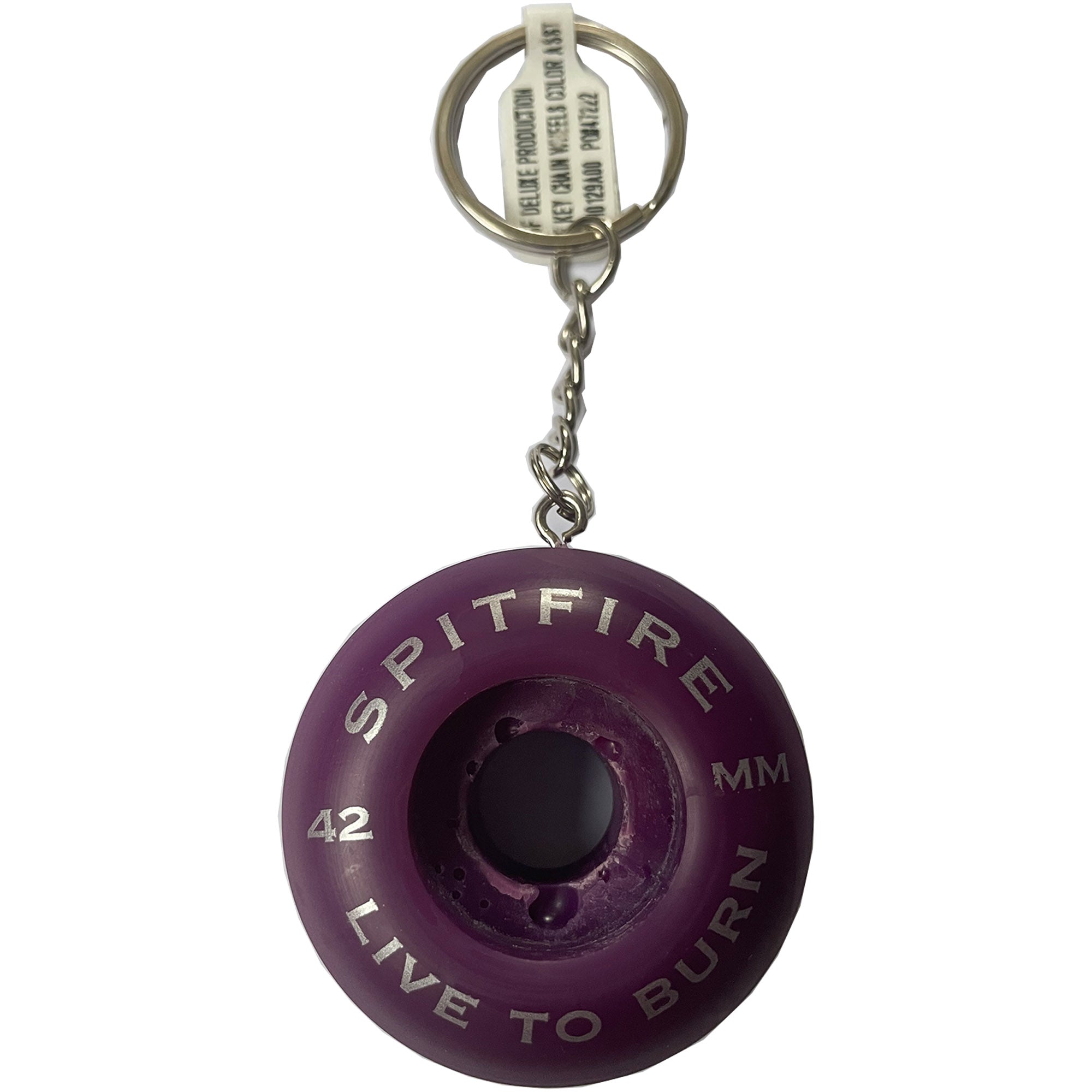 Spitfire Classic 42mm Skateboard Wheel Key Chain Purple