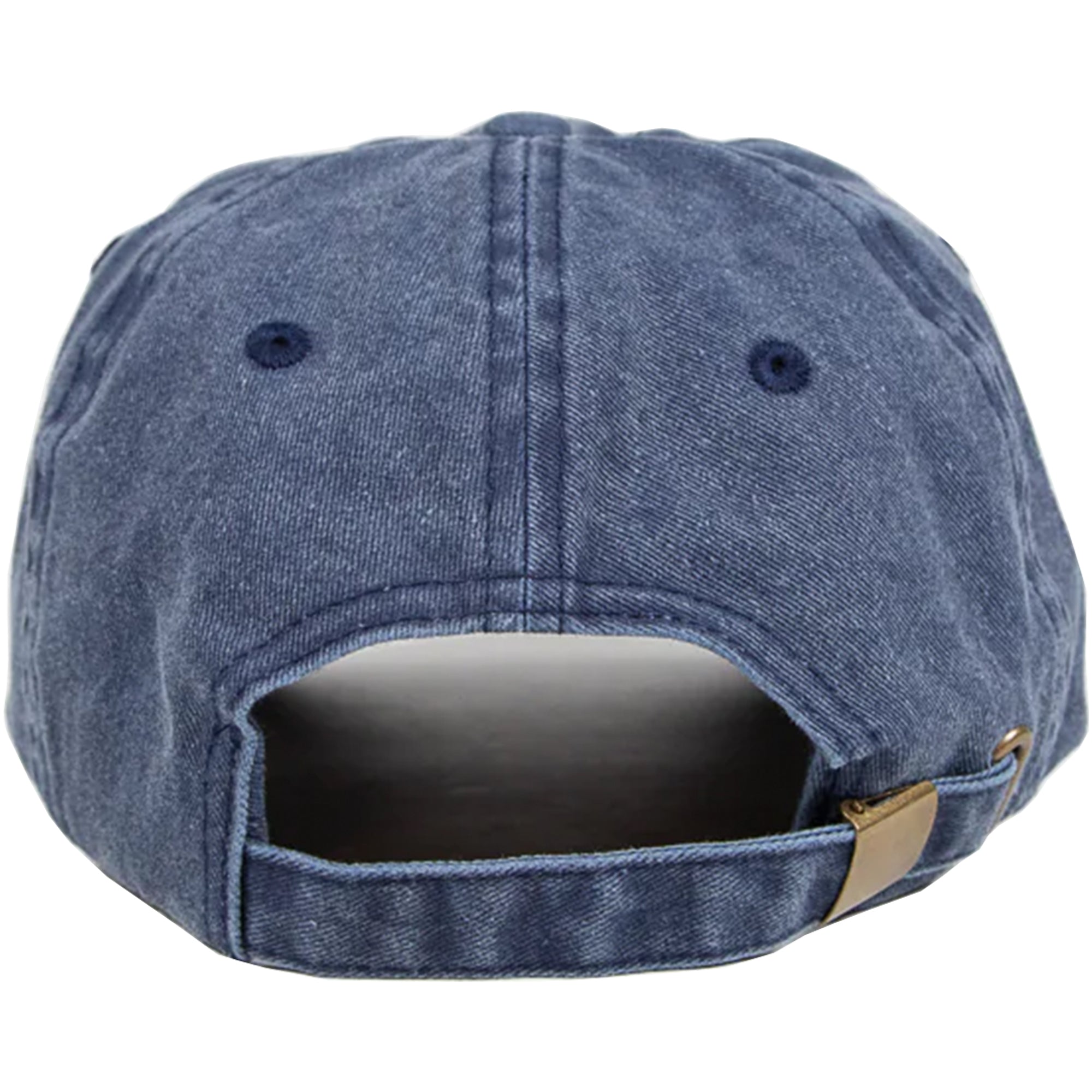 Short Straw Warped Logo Cap Washed Denim/White