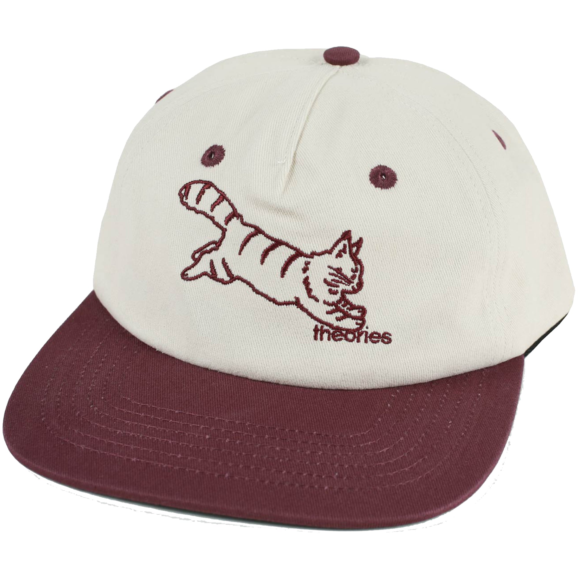 Theories Conscious Kitty Snapback Hat Wine/Stone