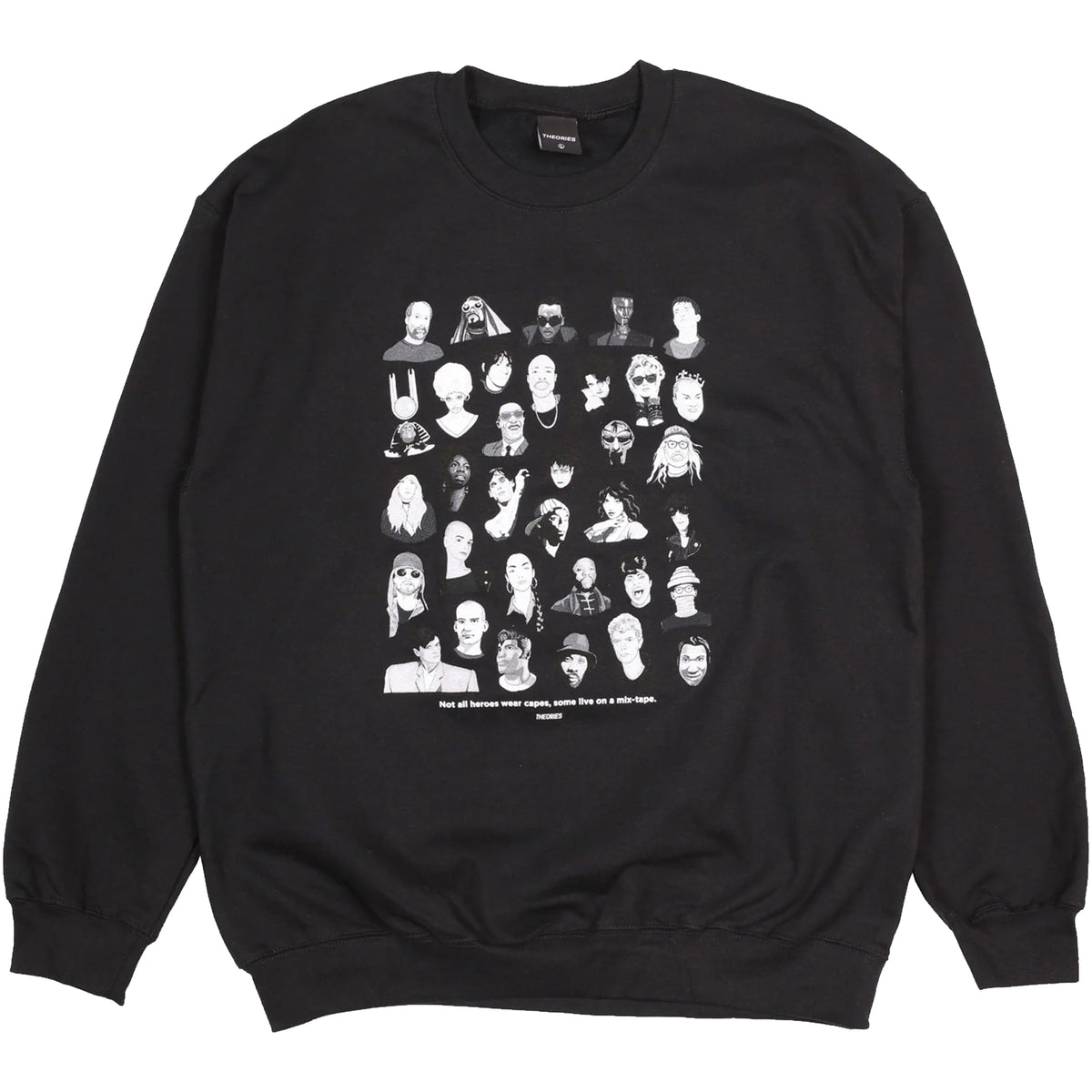 Theories Mixtape Crewneck Sweatshirt Black