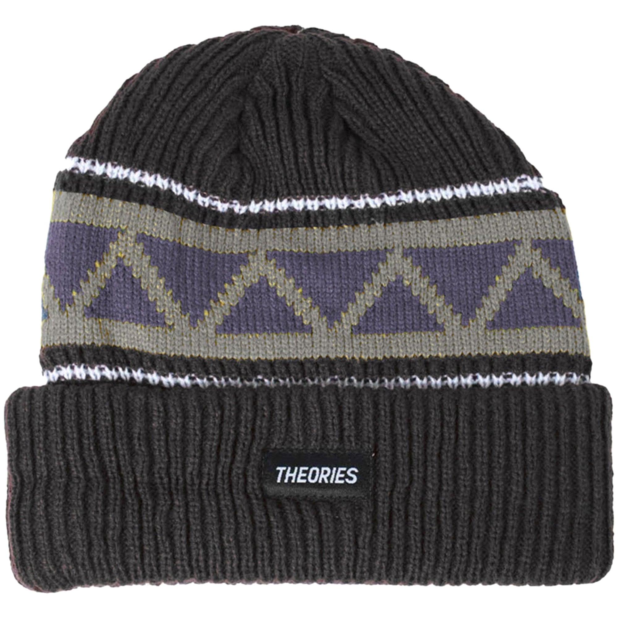 Theories Peaks Beanie Charcoal/Lavender