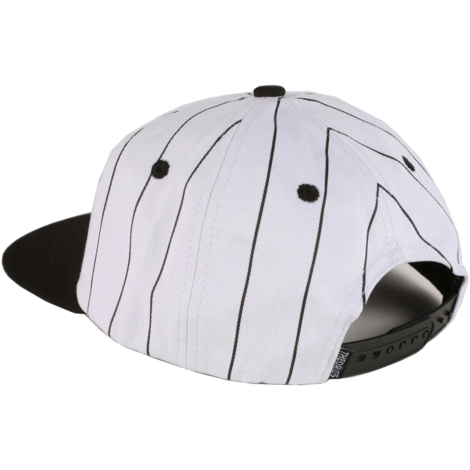 Theories Speedway Snapback Hat Black Pinstripe
