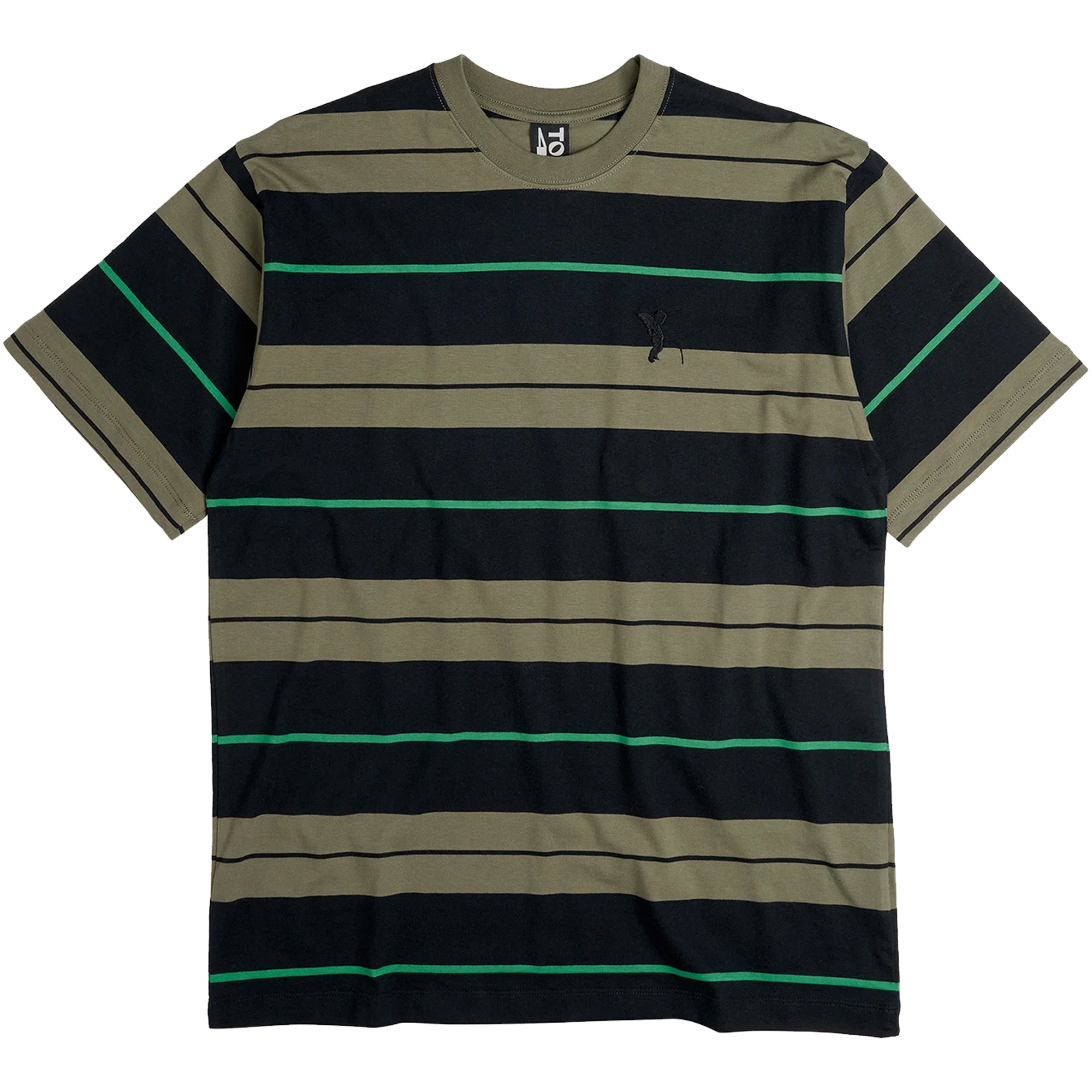 Token NYC Fences Tee Green Striped