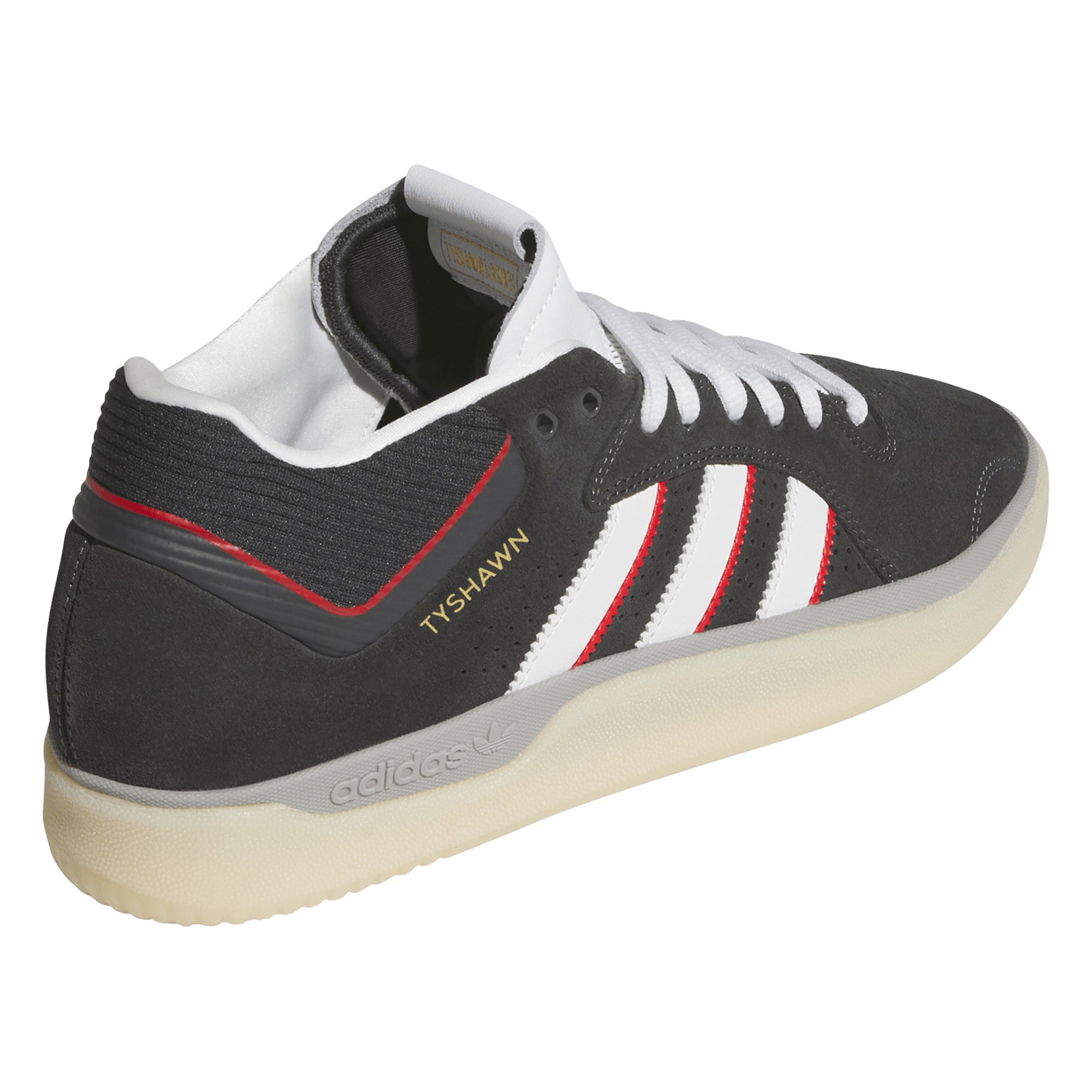Adidas Tyshawn Shoes Dark Grey/Carbon/Crystal White/Better Scarlett