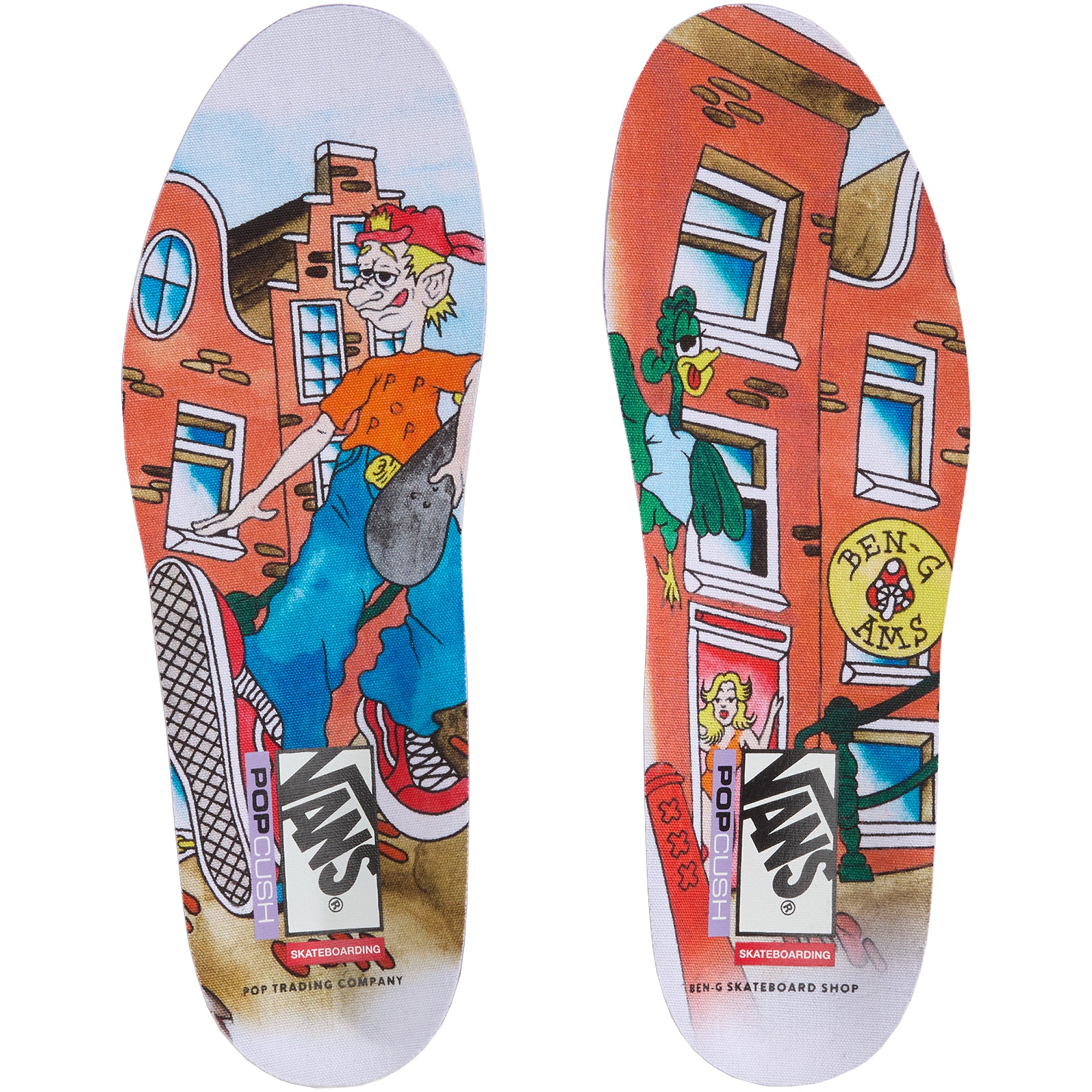 Vans x Pop Trading Company x Ben-G Skate Era Shoes Burgundy