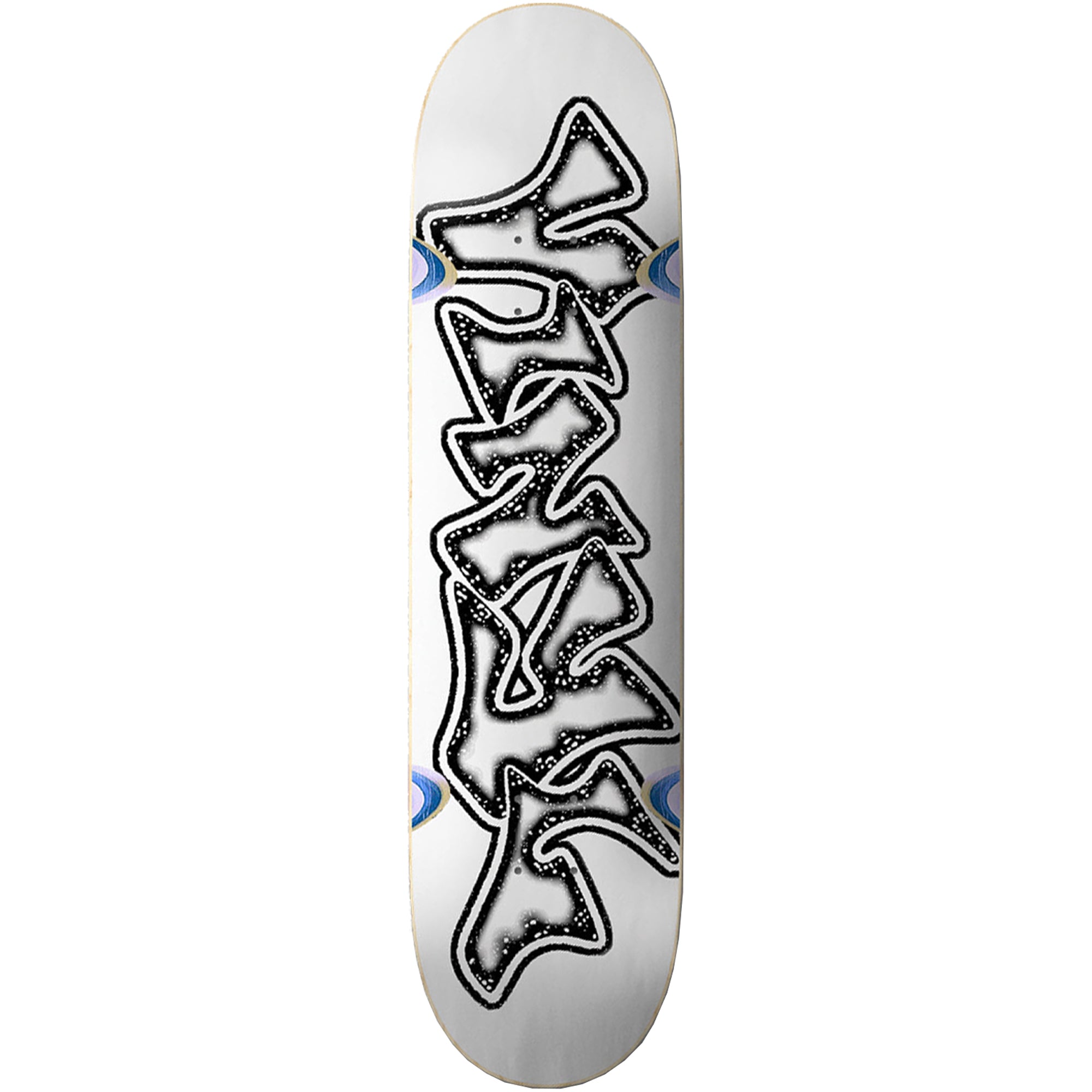 Vinyl Graffiti Logo Wheel Wells Skateboard Deck 8.25"