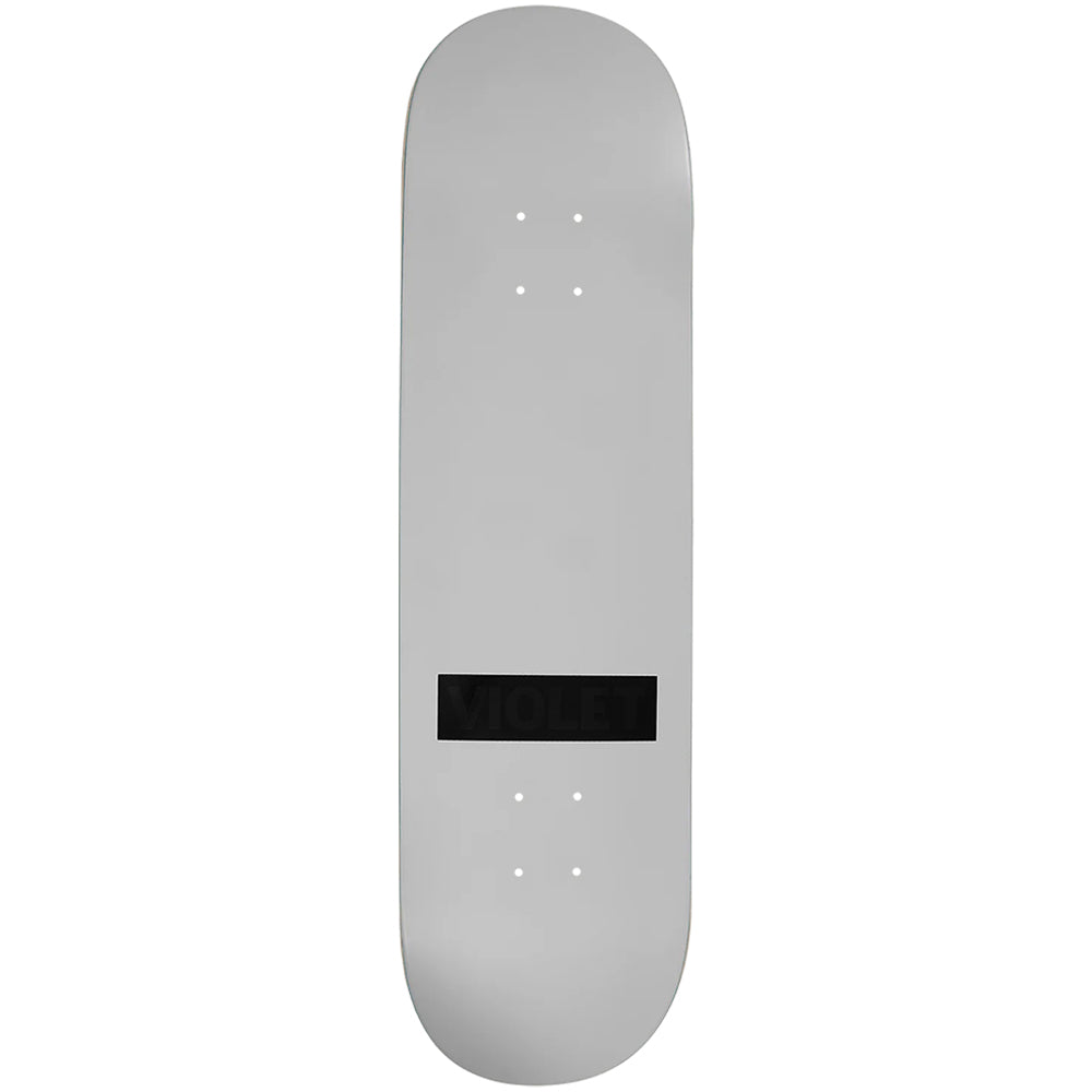 Violet Black On Black Violet Stamp Skateboard Deck 8.25" Grey