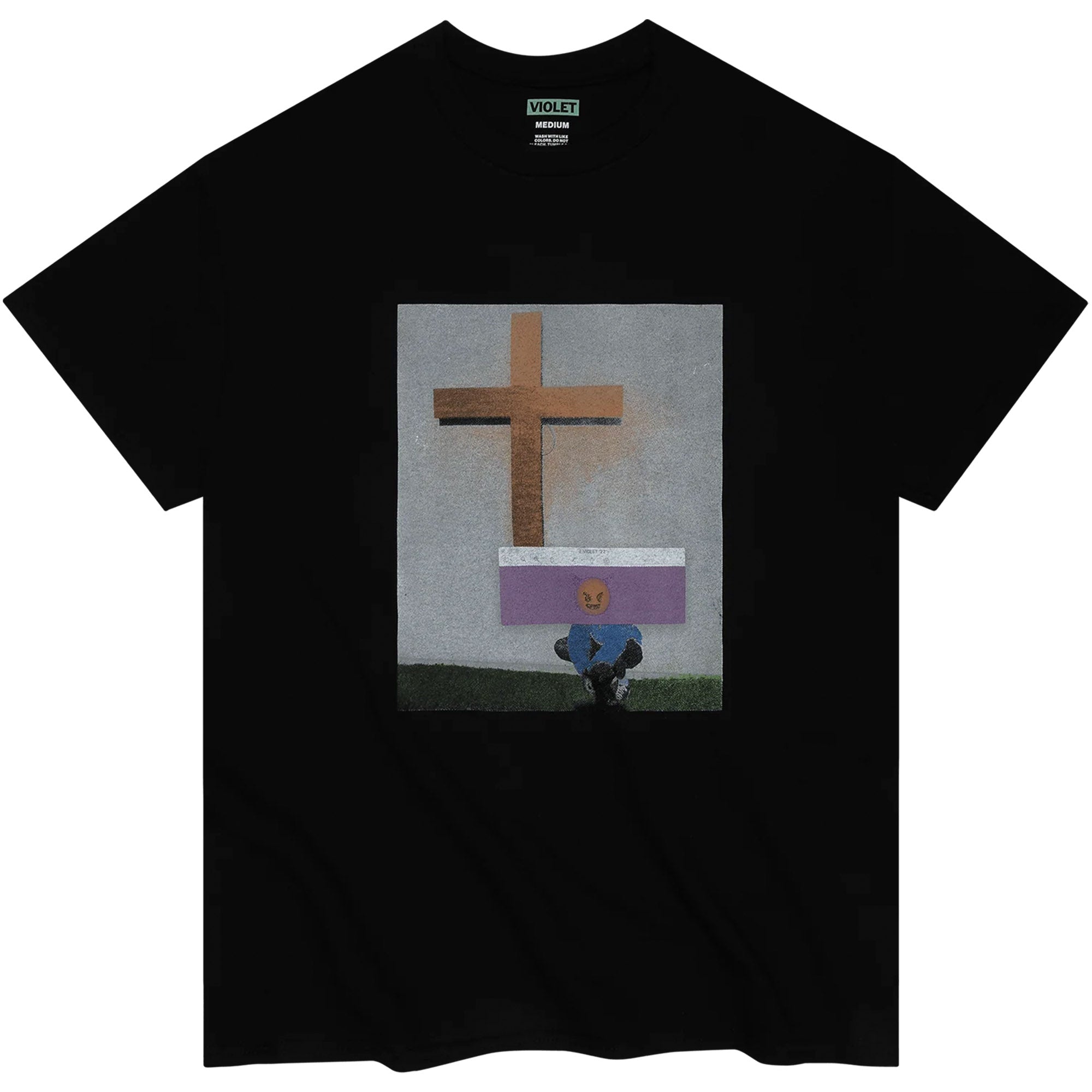 Violet Team Cross Tee Black