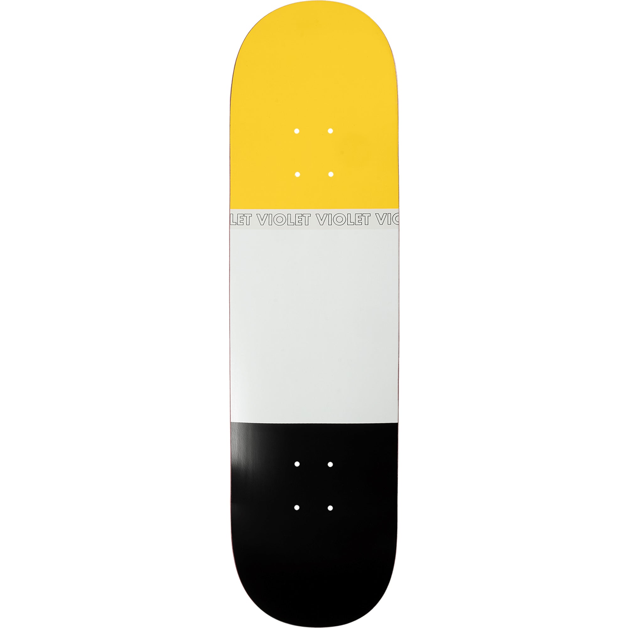 Violet Lollipop Yellow Skateboard Deck 8.25"