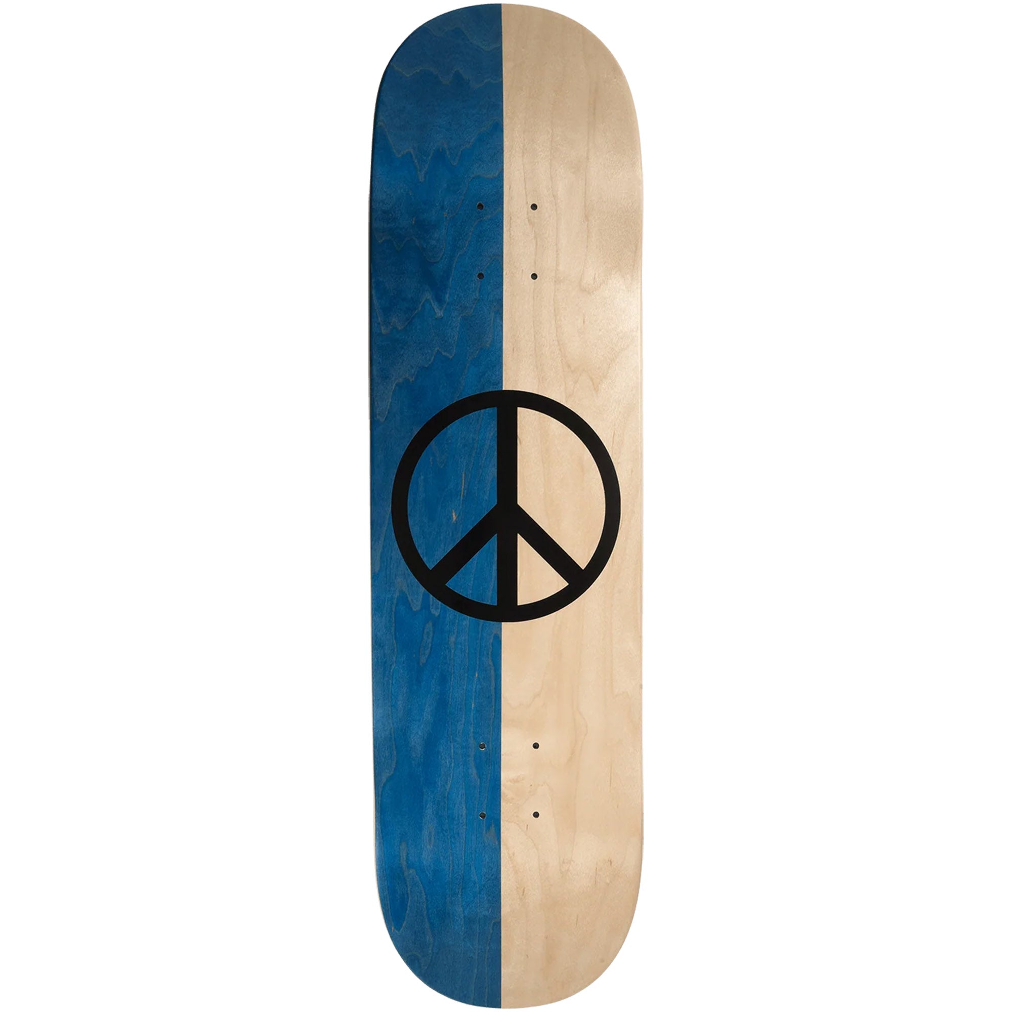 Violet Split Peace Blue/Natural Skateboard Deck 8.38"