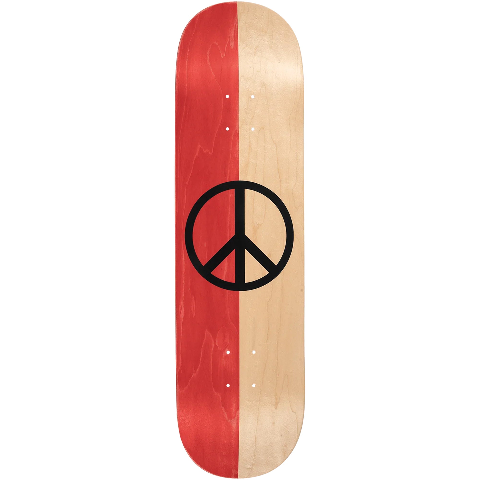 Violet Split Peace Red/Natural Skateboard Deck 8.25"
