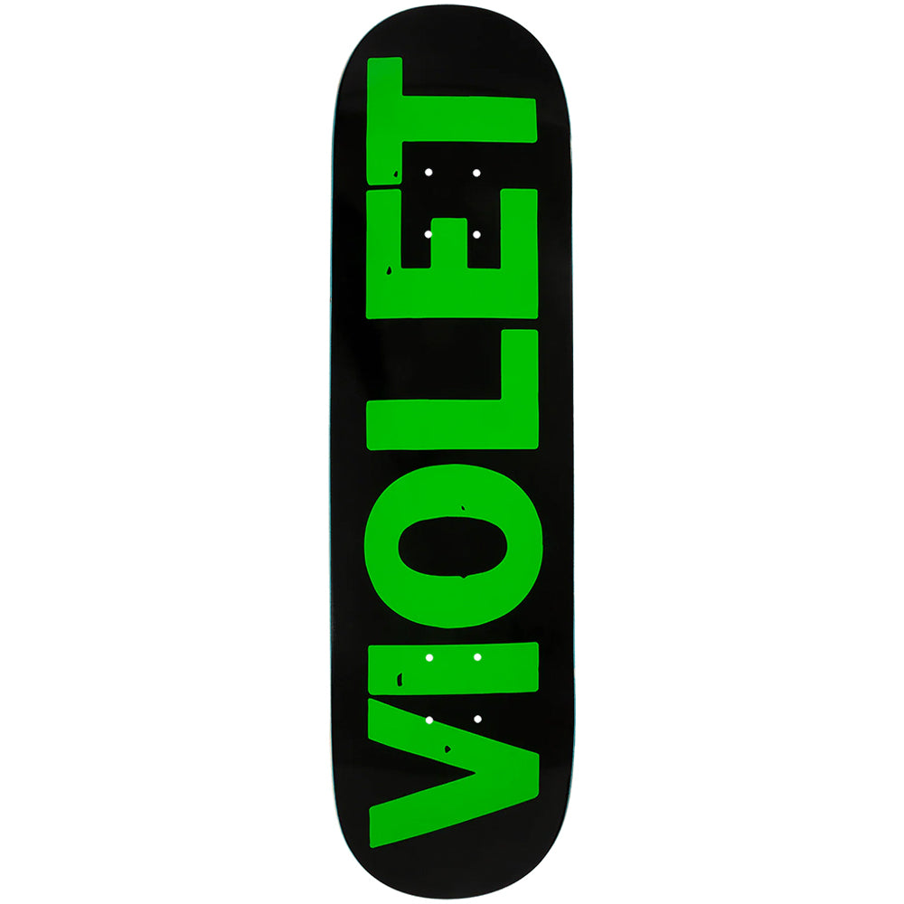 Violet Stamp Skateboard Deck 8" Black