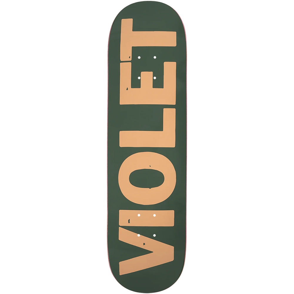 Violet Stamp Skateboard Deck 8.25" Olive