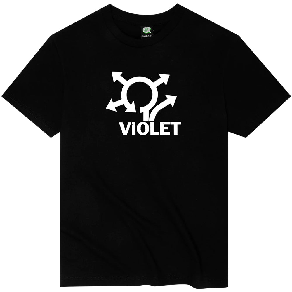 Violet Where Do You Think You're Going? Tee Black