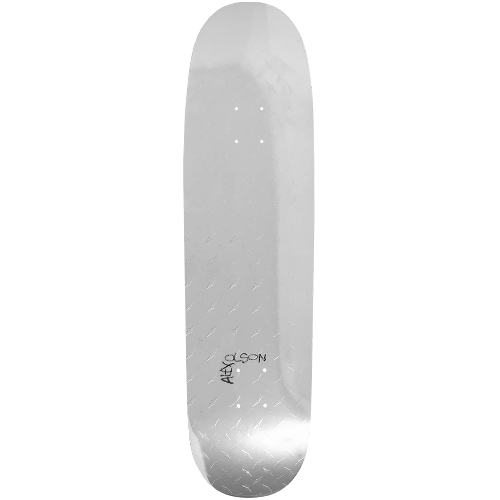 Violet Alex Olson Metal Skateboard Deck 8.5" Silver