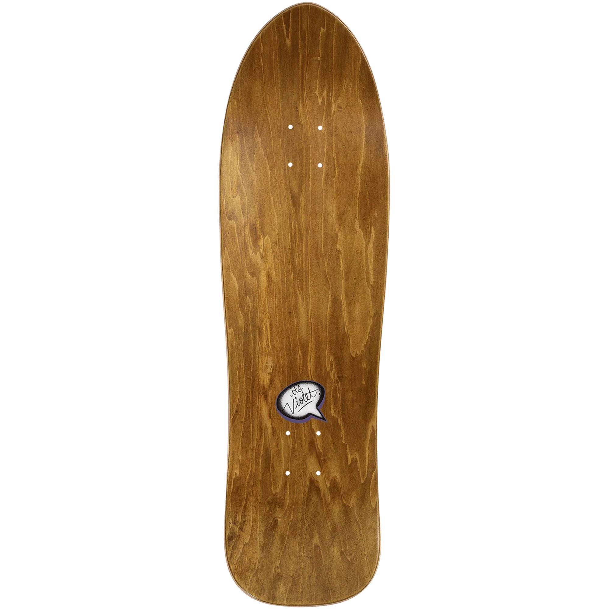 Violet Block Team Shaped Skateboard Deck 9.25"