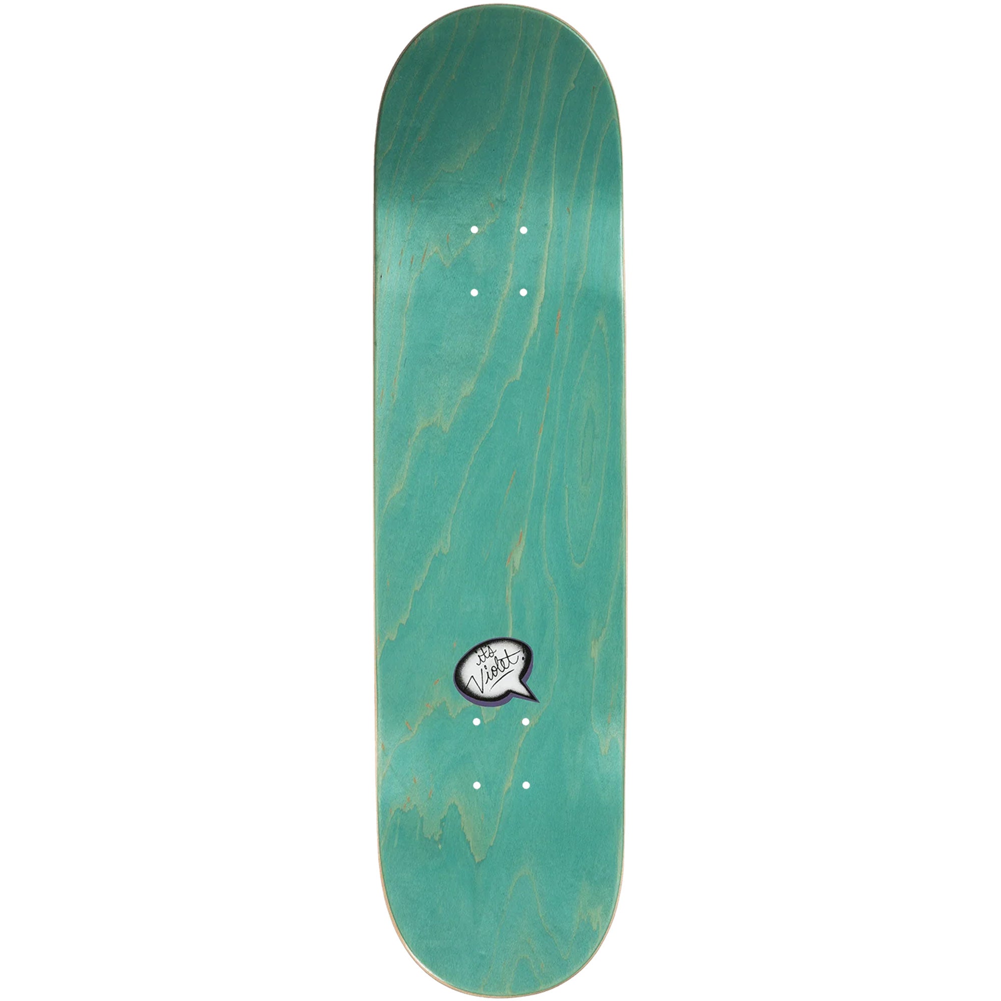 Violet Split Peace Blue/Natural Skateboard Deck 8.38"